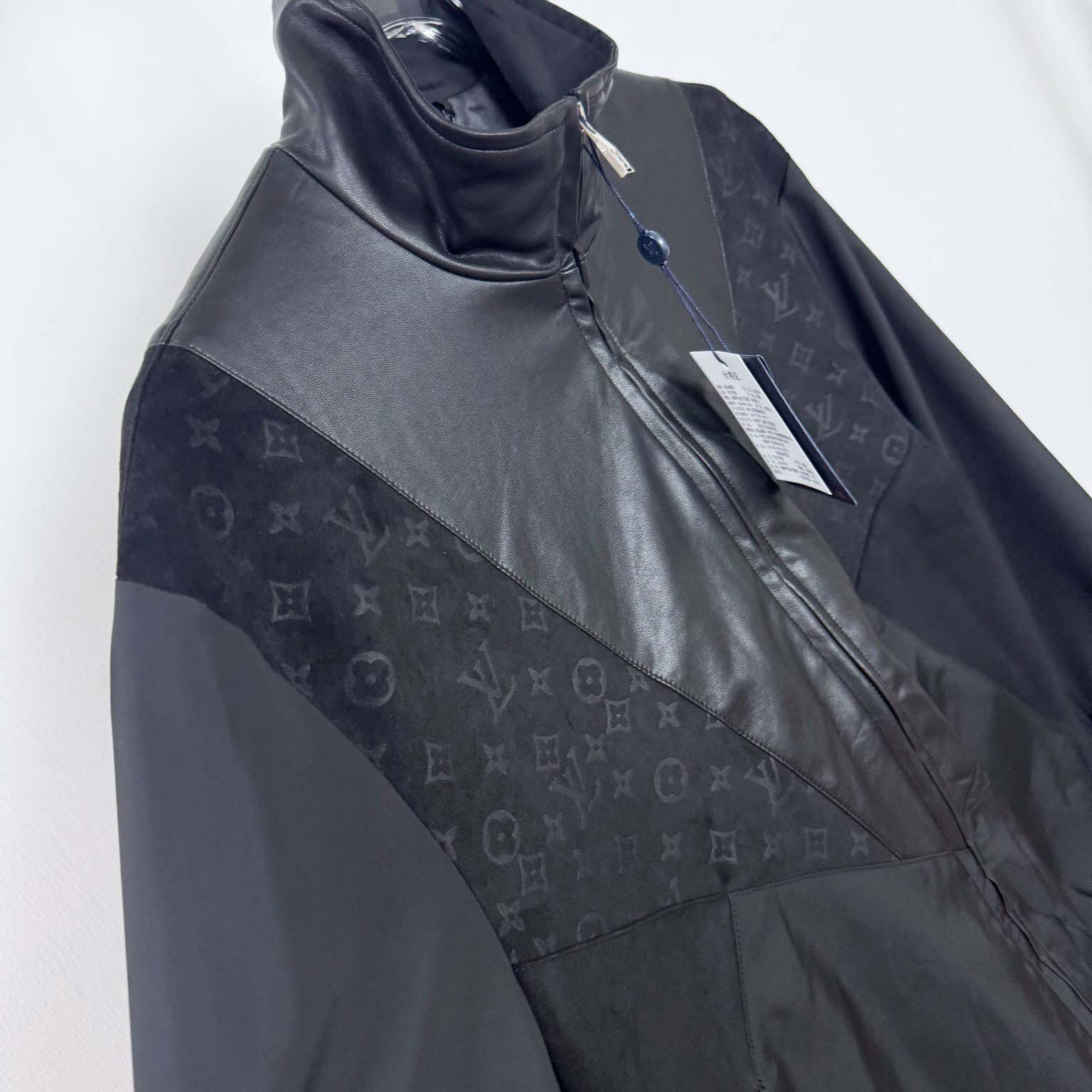 Louis Vuitton Leather Mix Track Top   1AHVM1 - DesignerGu