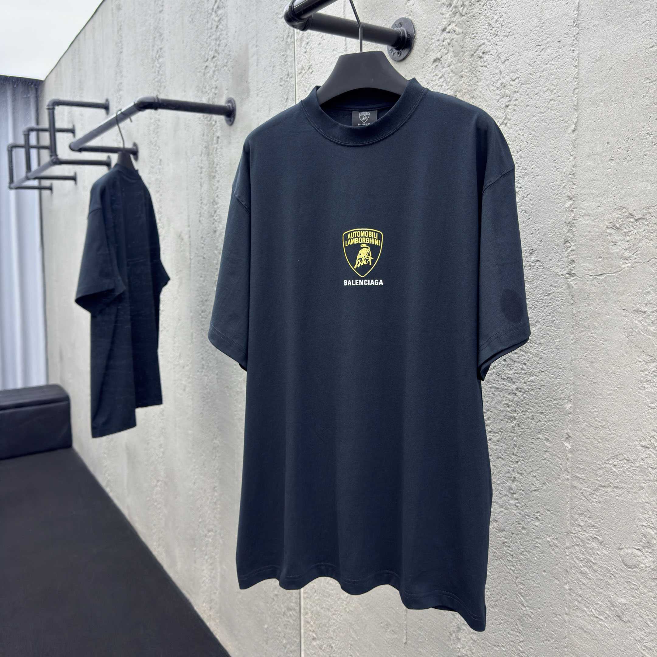 Balenciaga I Automobili Lamborghini Oversized T-Shirt inFaded Black  - DesignerGu