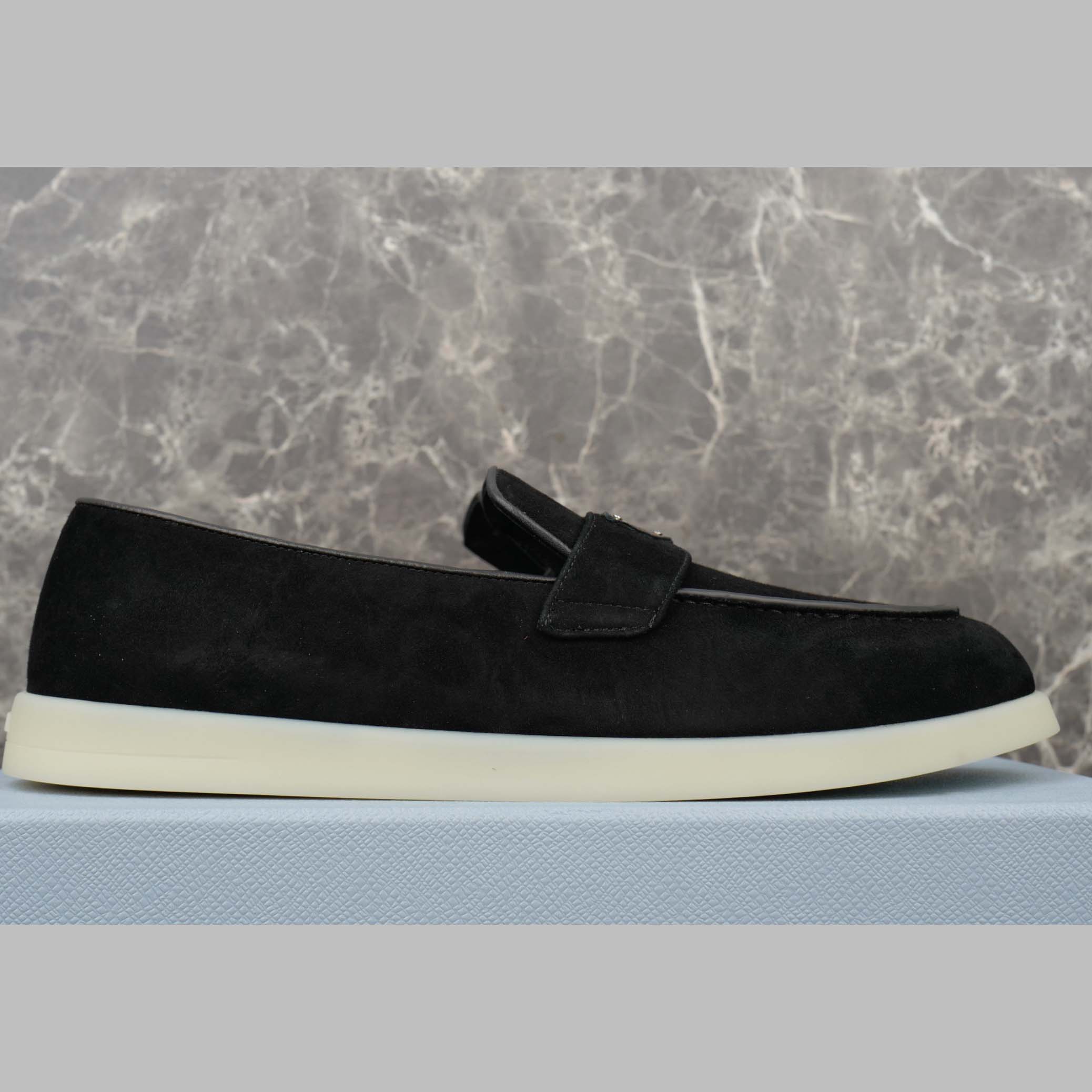 Prada Suede Leather Loafers - DesignerGu