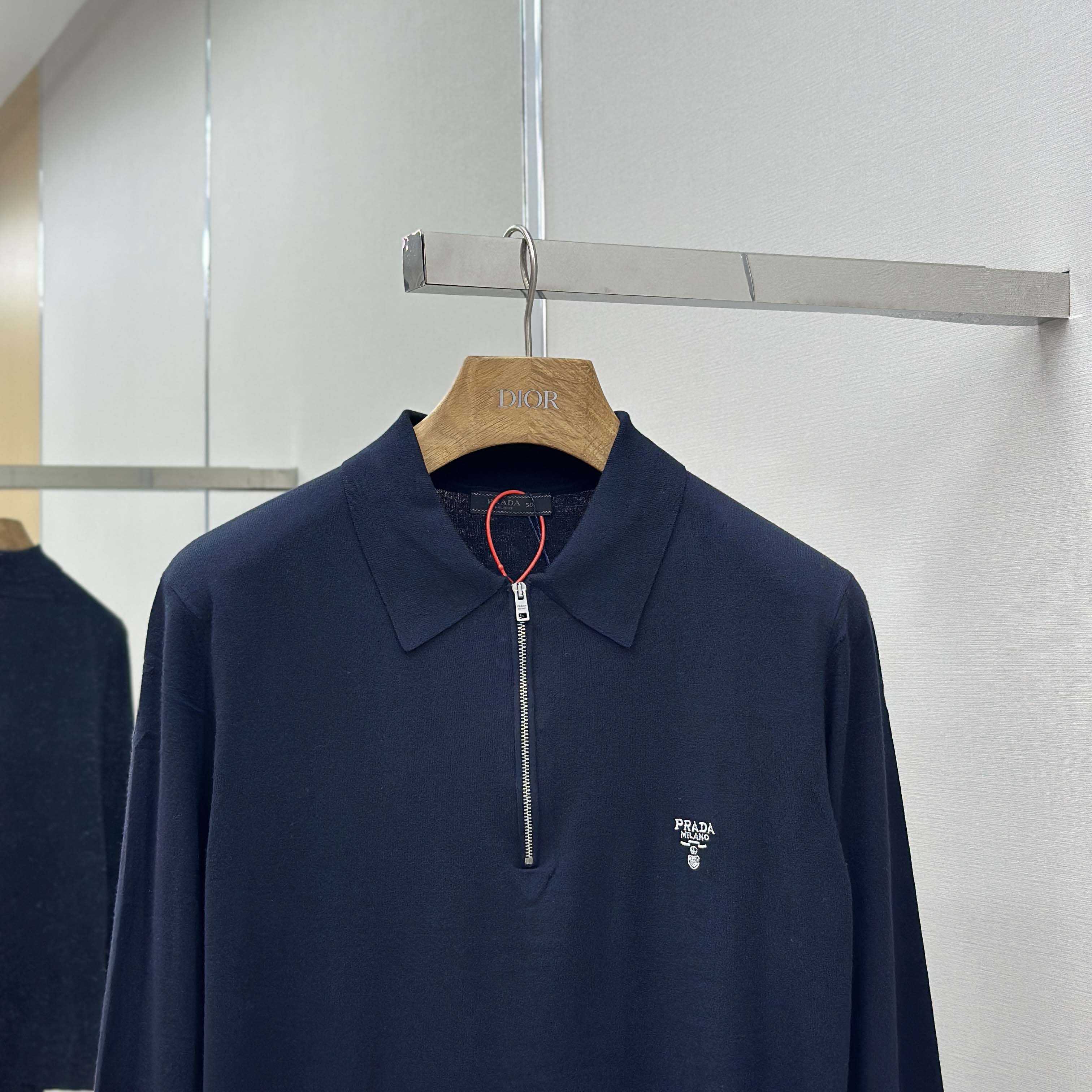 Prada Superfine Wool Polo Shirt - DesignerGu
