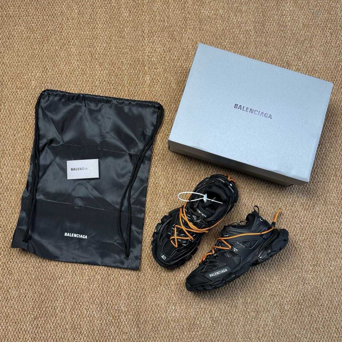 Balenciaga Track Trail Laces Sneaker In Black - DesignerGu