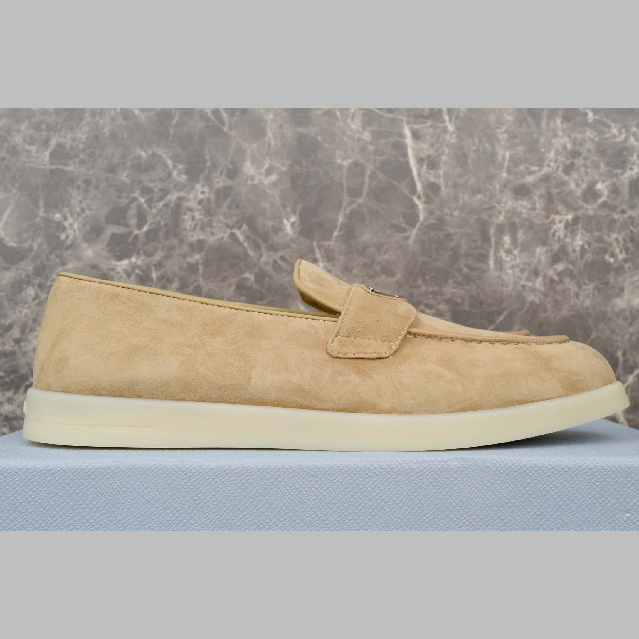 Prada Suede Leather Loafers - DesignerGu