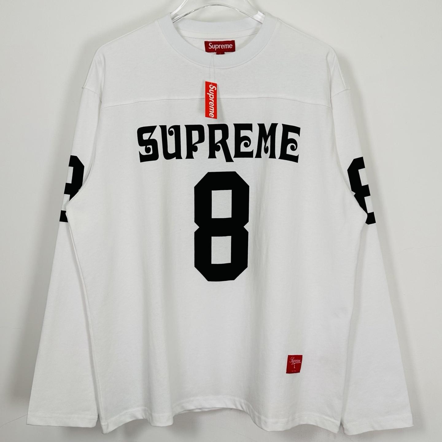 Supreme Affiliated L/S Football Top White YF1234    (50% Off Sale) - DesignerGu
