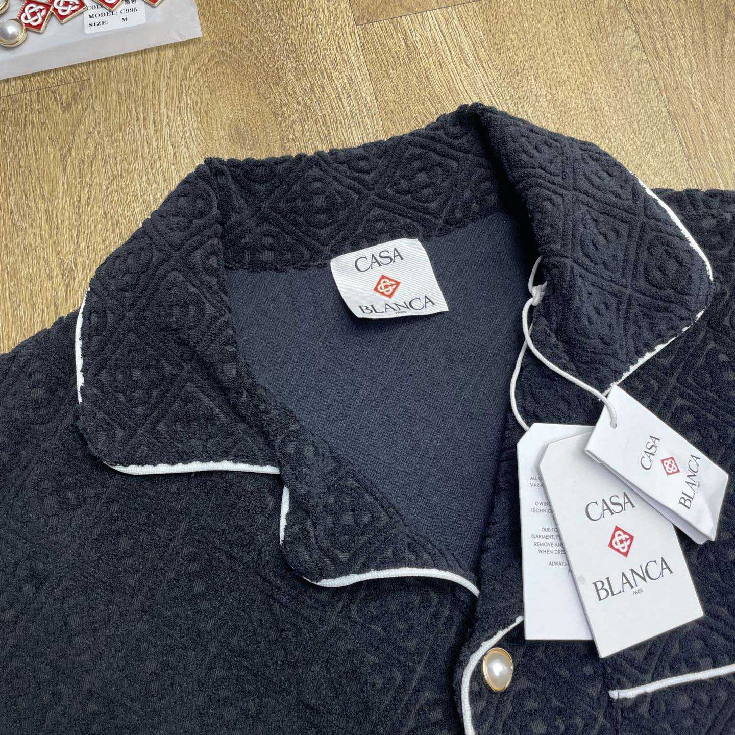 Casablanca Monogram Jacquard Towelling Short Sleeve Shirt   c1028 - DesignerGu