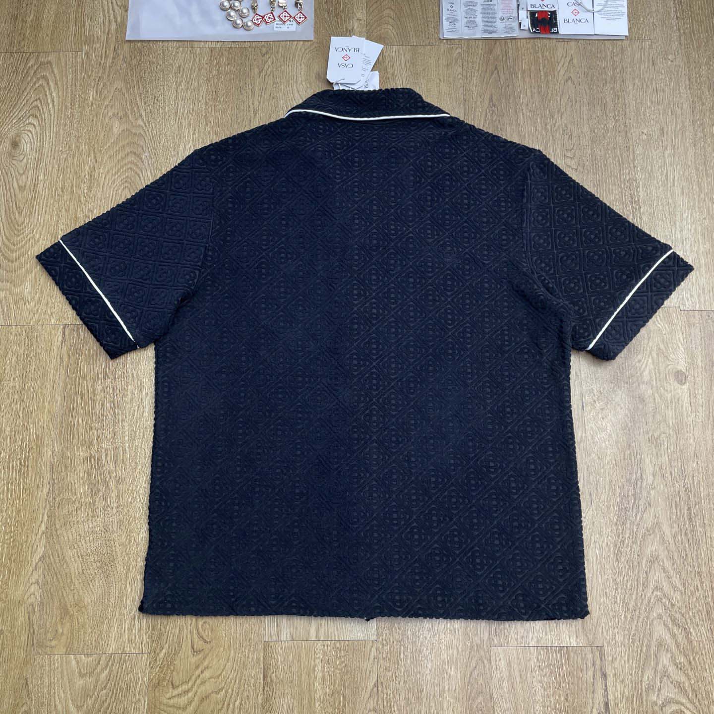 Casablanca Monogram Jacquard Towelling Short Sleeve Shirt   c1028 - DesignerGu