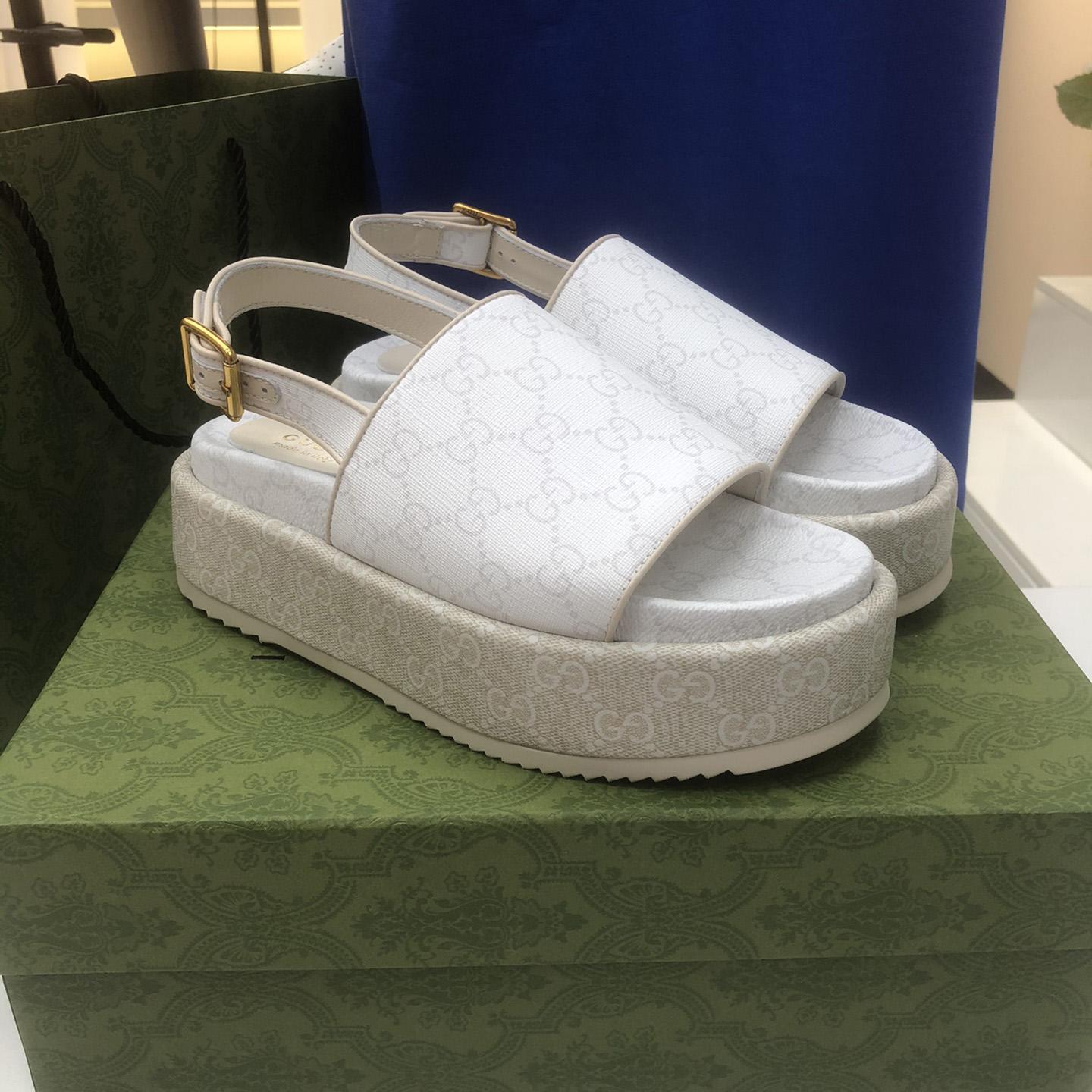 Gucci Women's Platform GG Sandal (50% Off Sale) xz716 - DesignerGu