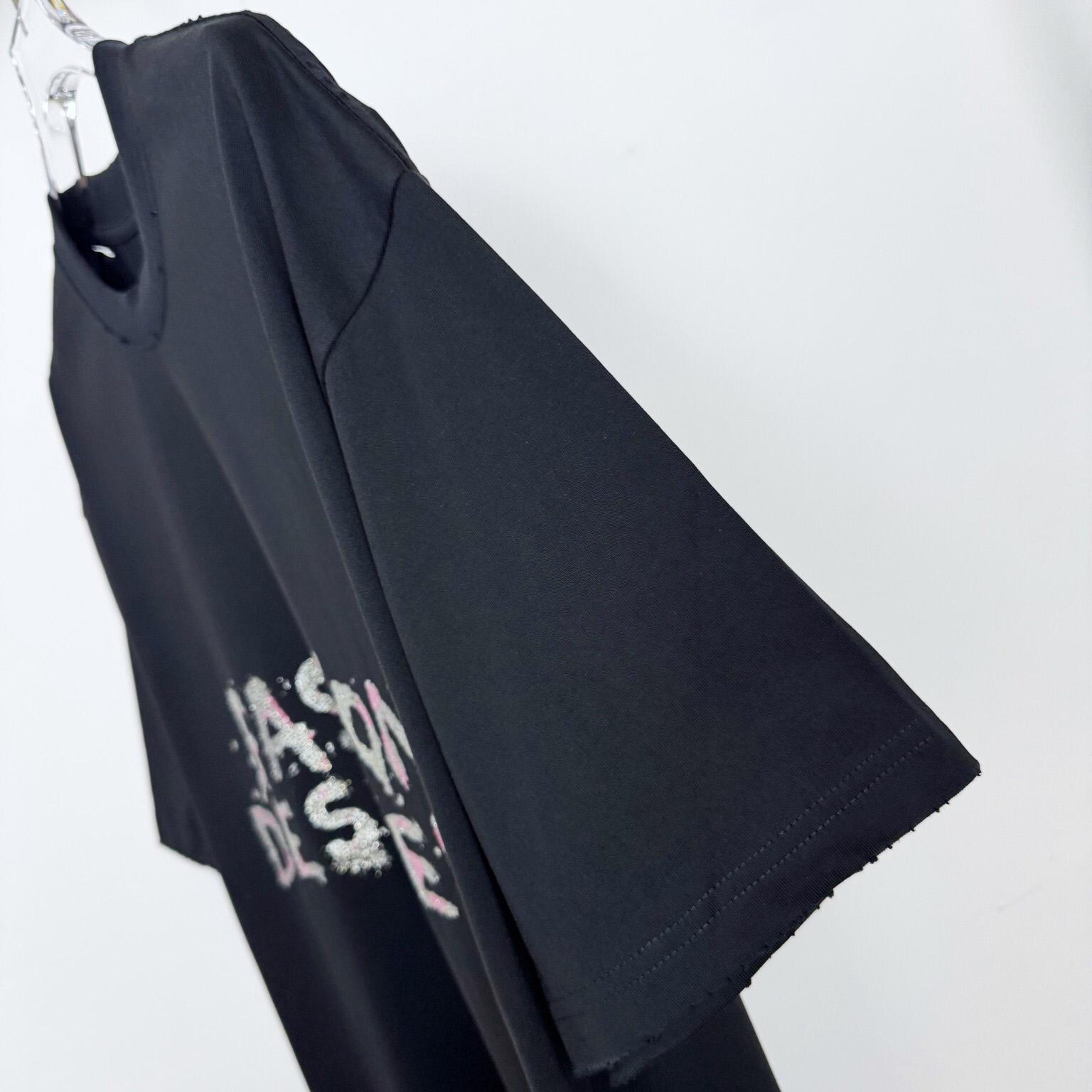 Balenciaga Fashion Designer Oversized T-Shirt In Faded Black Dry Jersey - DesignerGu