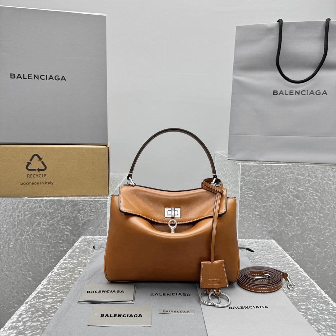 Balenciaga Rodeo Handbag Mini In Tan Cowboy - DesignerGu