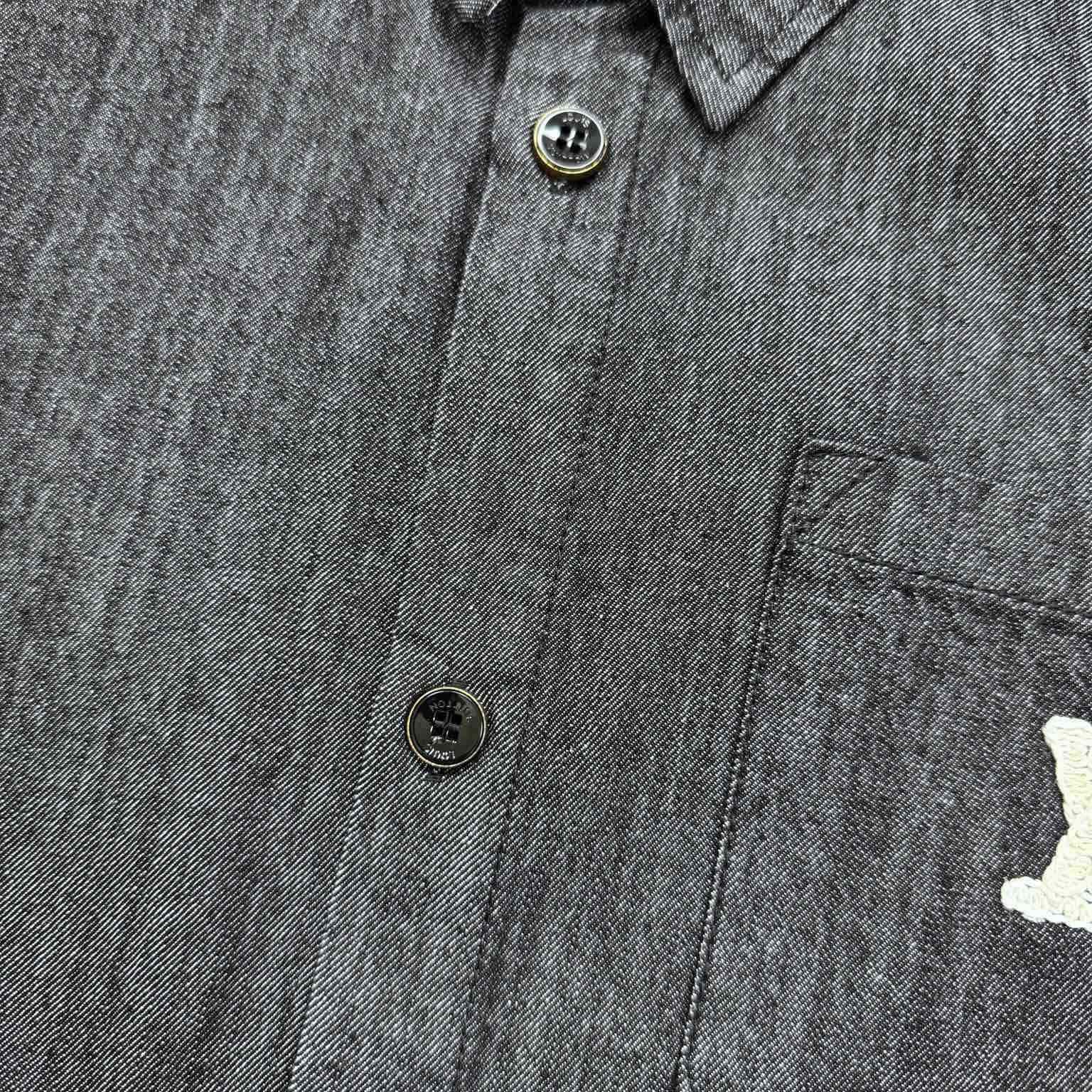 Louis Vuitton Short-Sleeved Chambray Shirt   1AHVW4 - DesignerGu