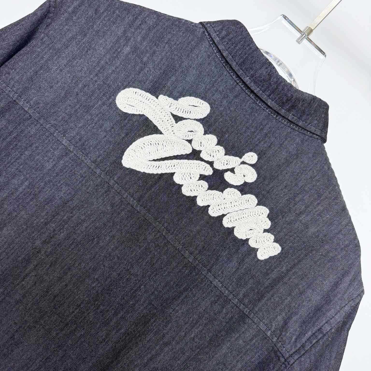 Louis Vuitton Short-Sleeved Chambray Shirt   1AHVW4 - DesignerGu