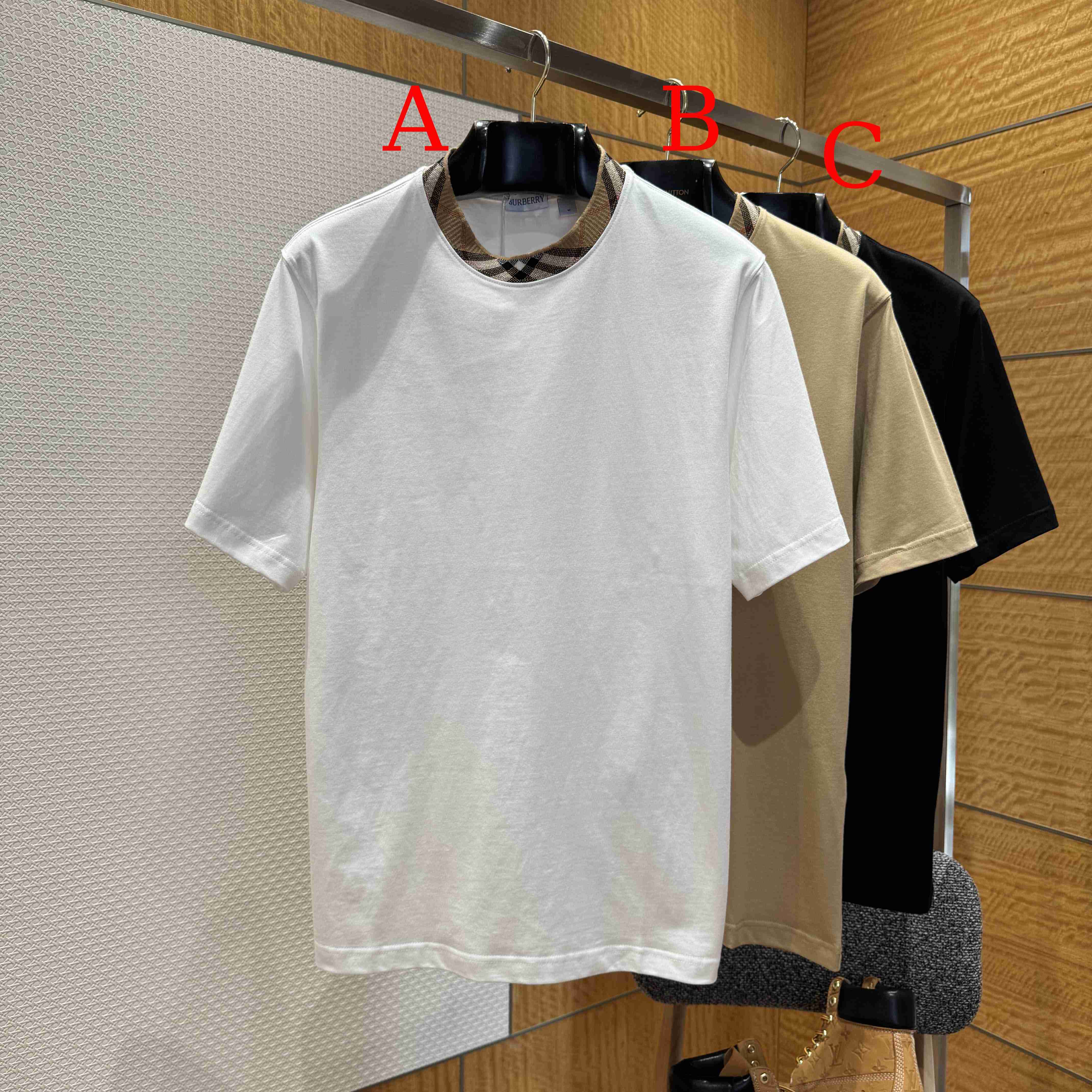 Burberry Check Trim Cotton T-shirt  - DesignerGu