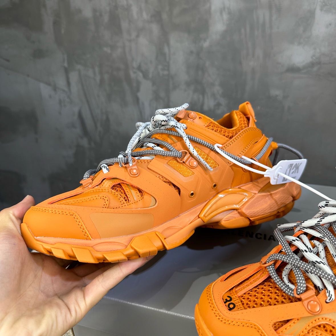 Balenciaga Track Trail Laces Sneaker In Orange   - DesignerGu