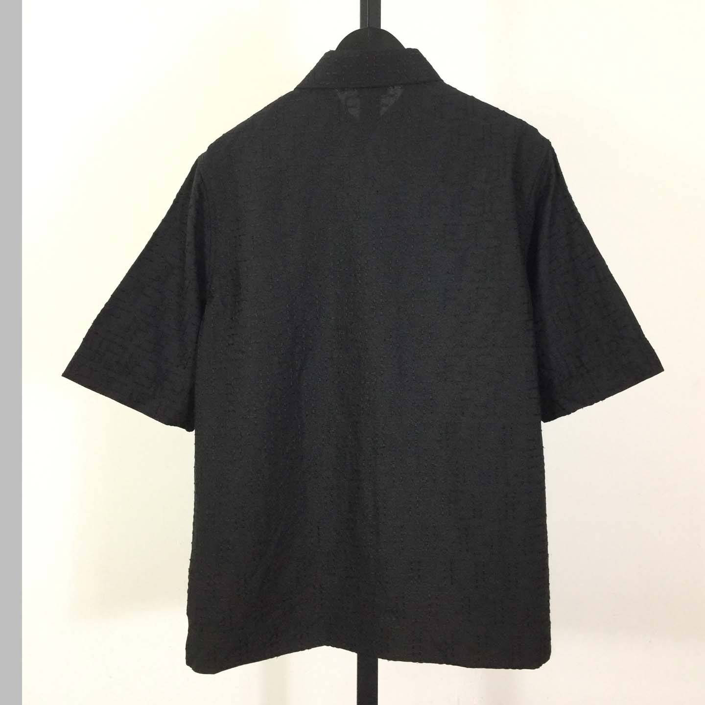 Fendi Black Linen FF Jacquard Shirt - DesignerGu