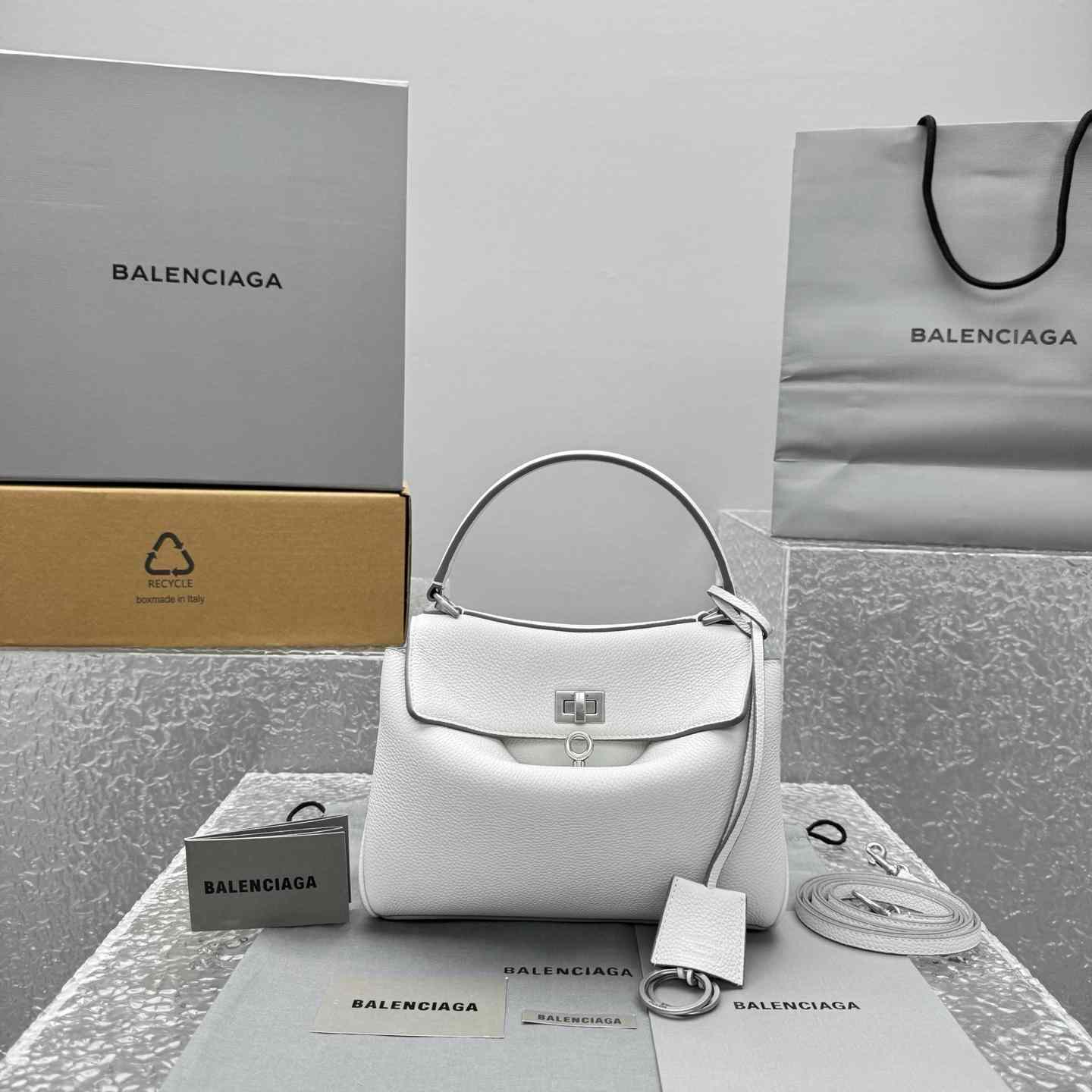 Balenciaga Rodeo Handbag Mini In White - DesignerGu