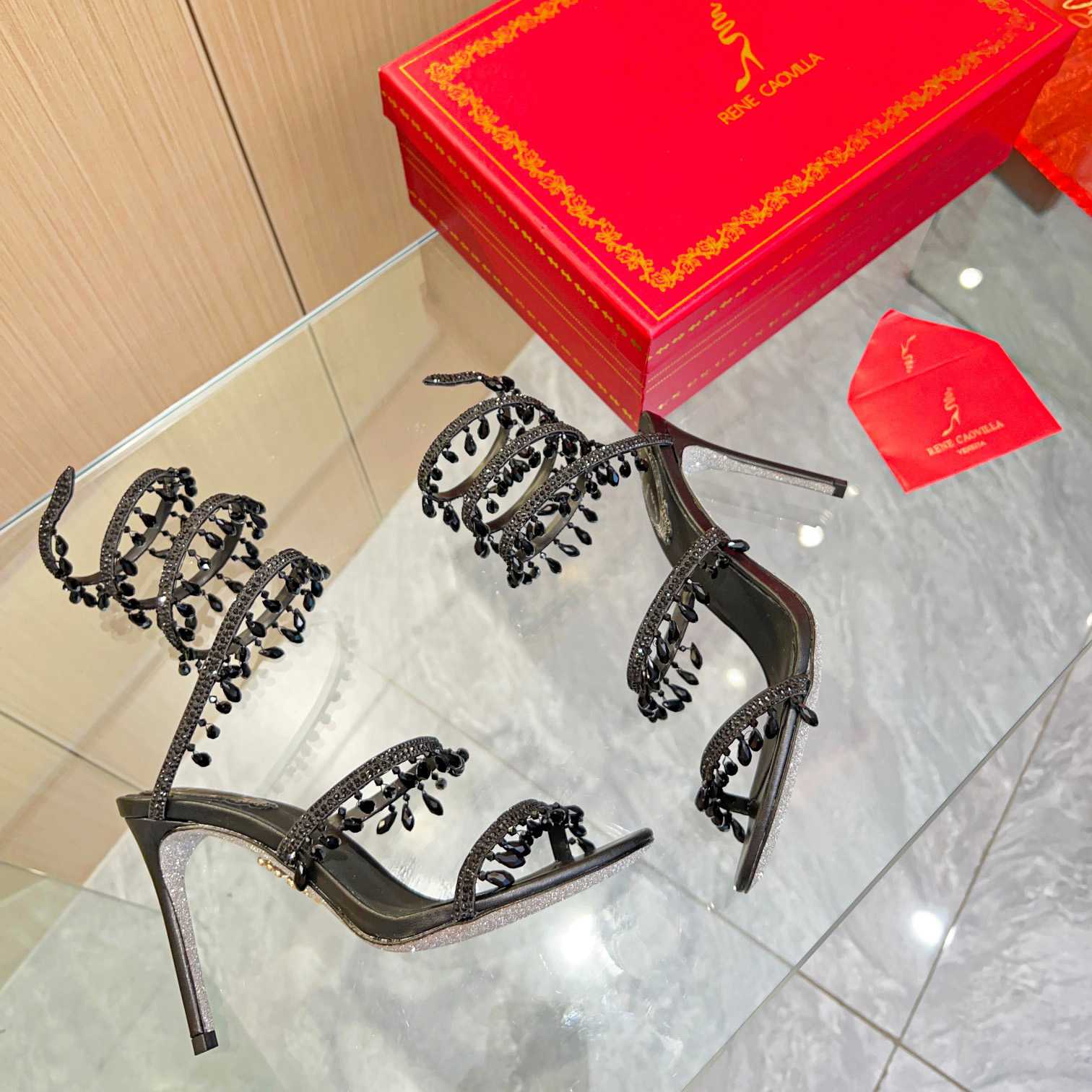 Rene Caovilla Chandelier crystal-embellished sandals  XZ809  (50% Off Sale) - DesignerGu