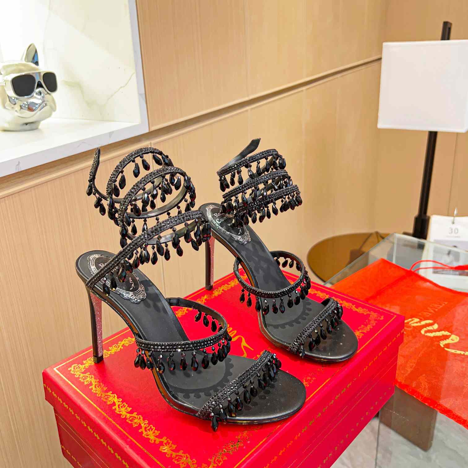 Rene Caovilla Chandelier crystal-embellished sandals  XZ809  (50% Off Sale) - DesignerGu