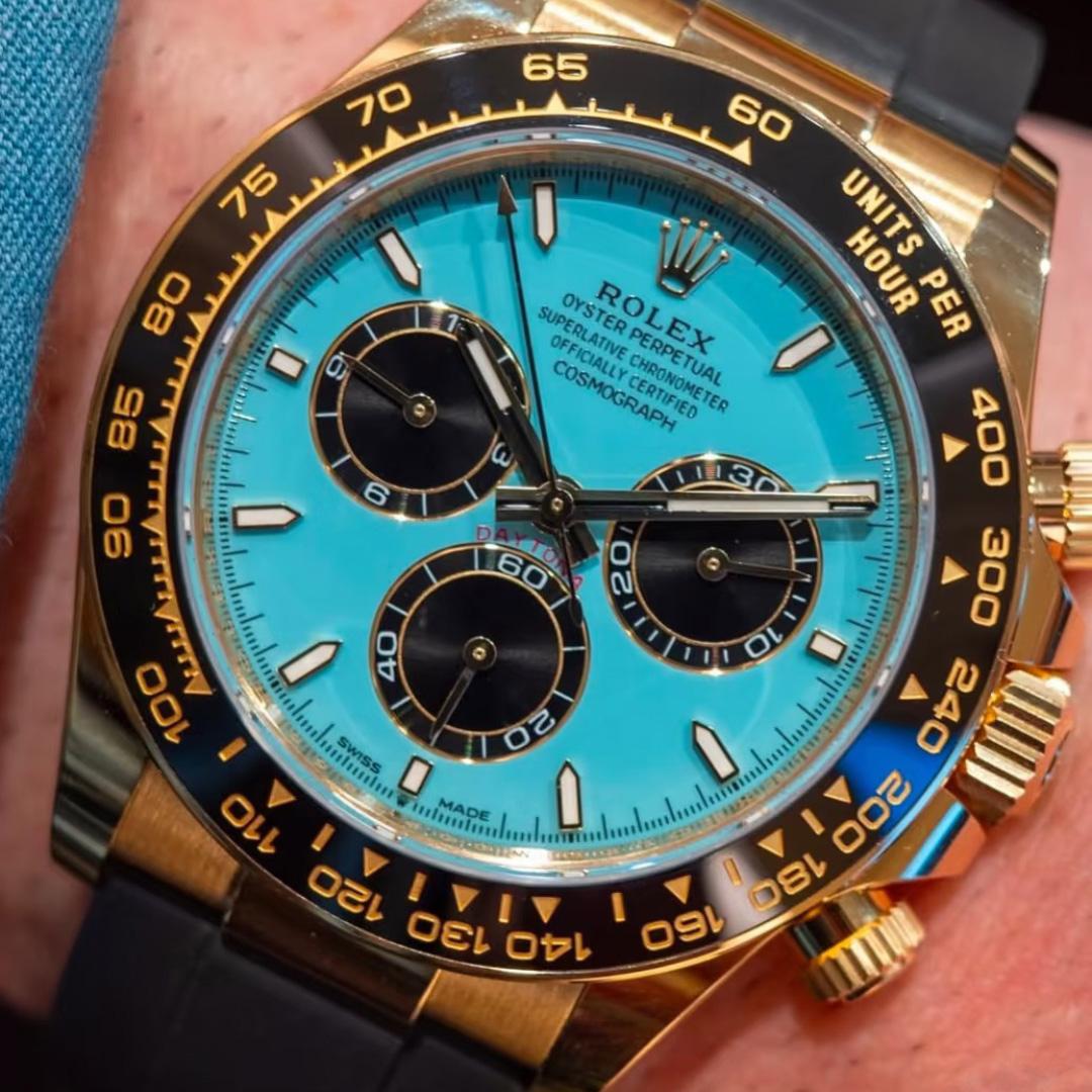 Rolex Daytona Tiffany Blue New Release 18K Yellow Gold   - DesignerGu