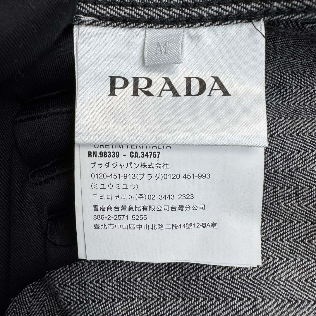 Prada Chevron Denim Blouson Jacket - DesignerGu