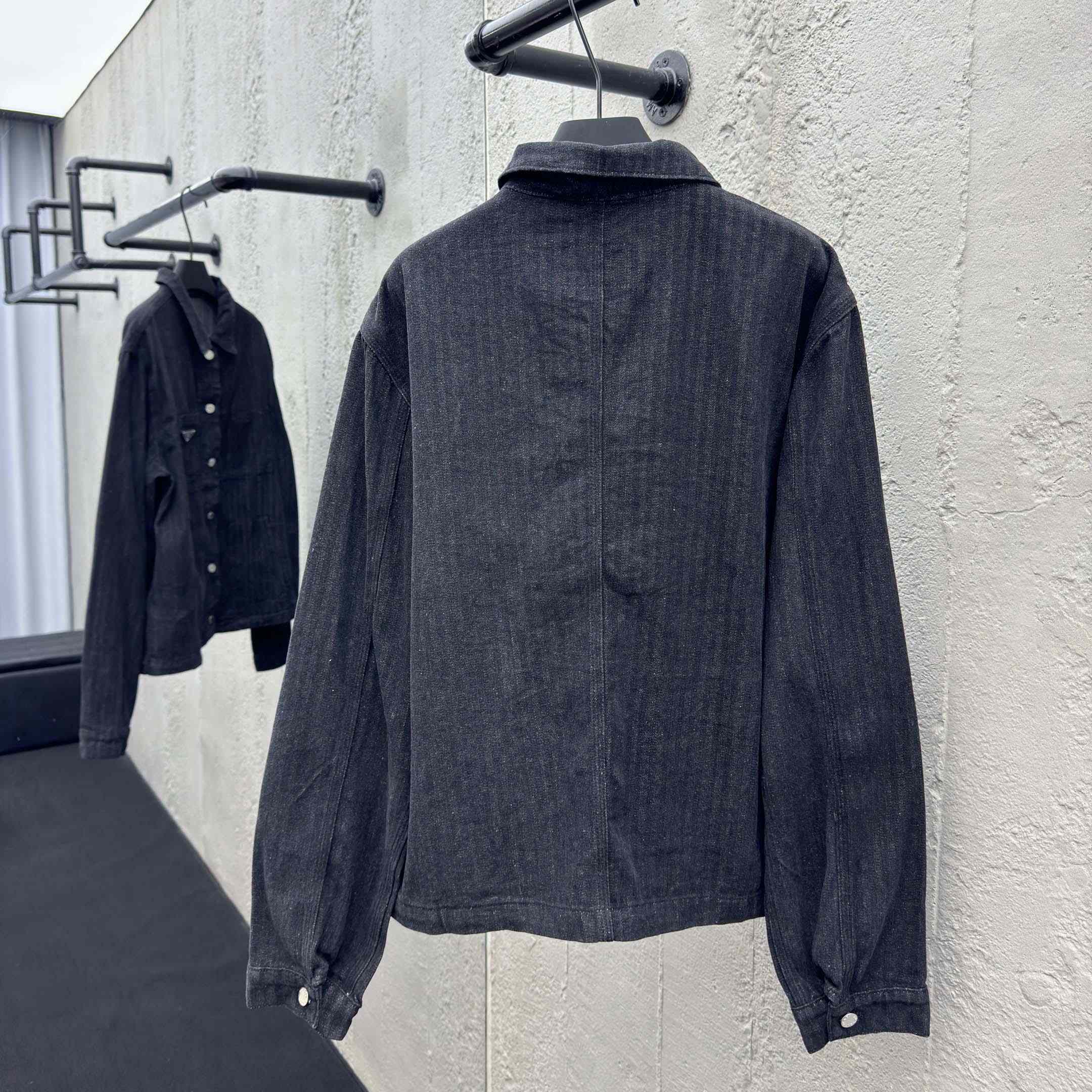 Prada Chevron Denim Blouson Jacket - DesignerGu