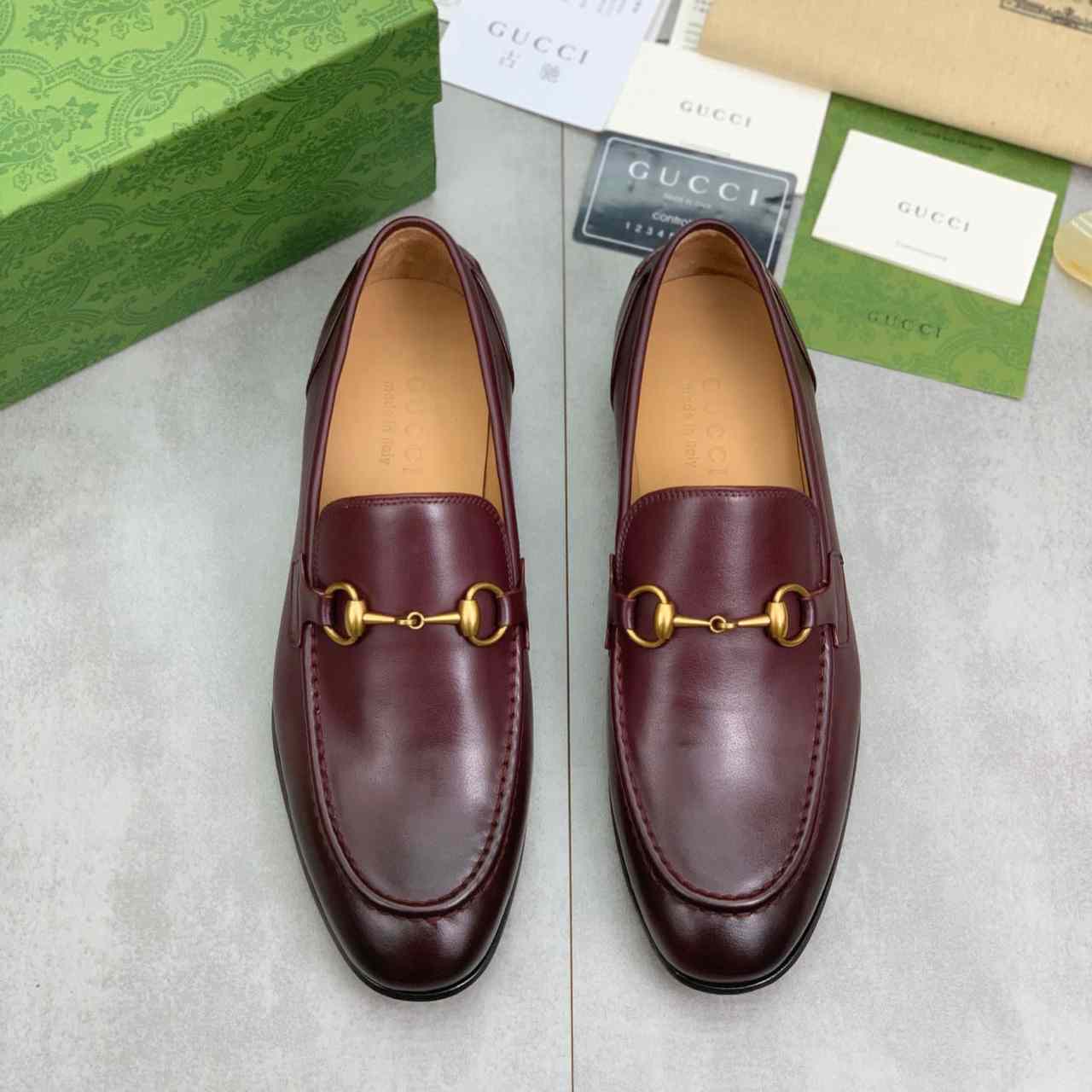 Gucci Jordaan Leather Loafer XZ807   (50% Off Sale) - DesignerGu