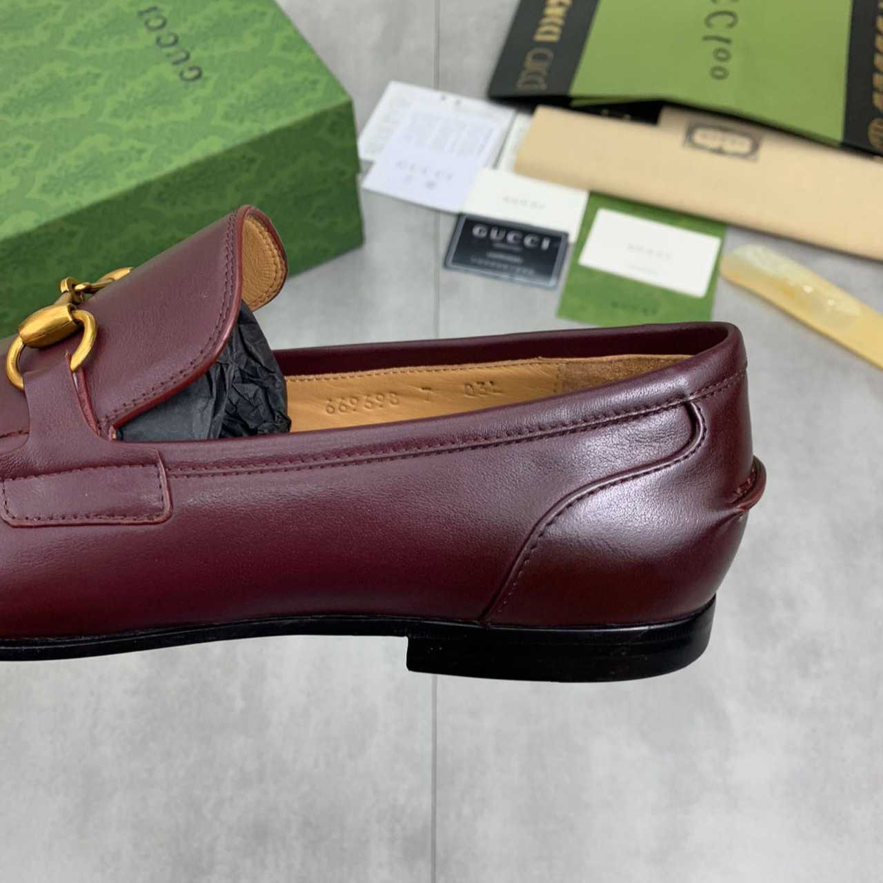 Gucci Jordaan Leather Loafer XZ807   (50% Off Sale) - DesignerGu