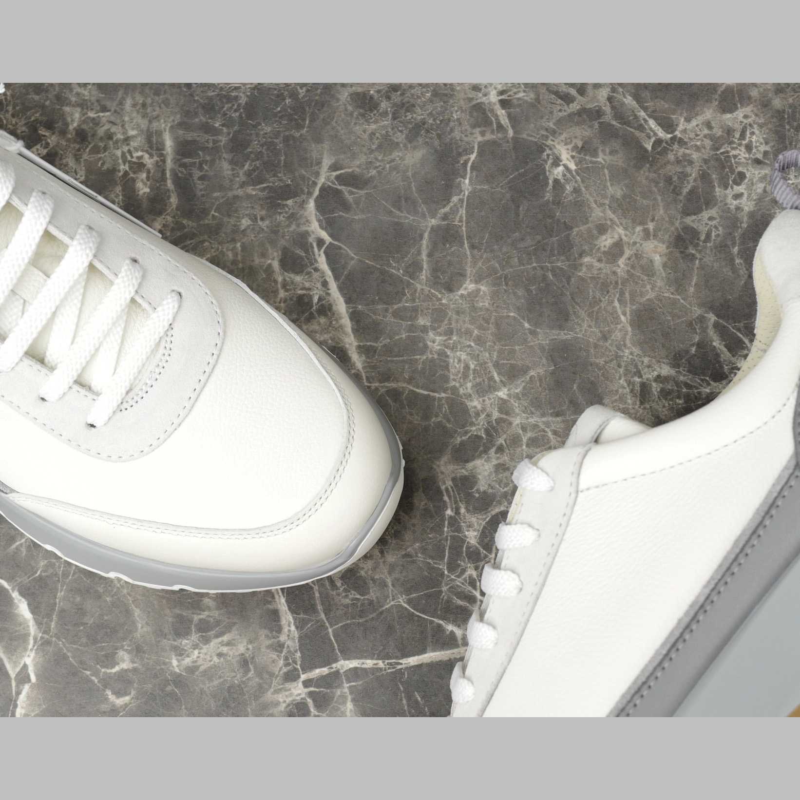 Brunello Cucinelli Washed Suede And Semi-polished Calfskin Runners  - DesignerGu