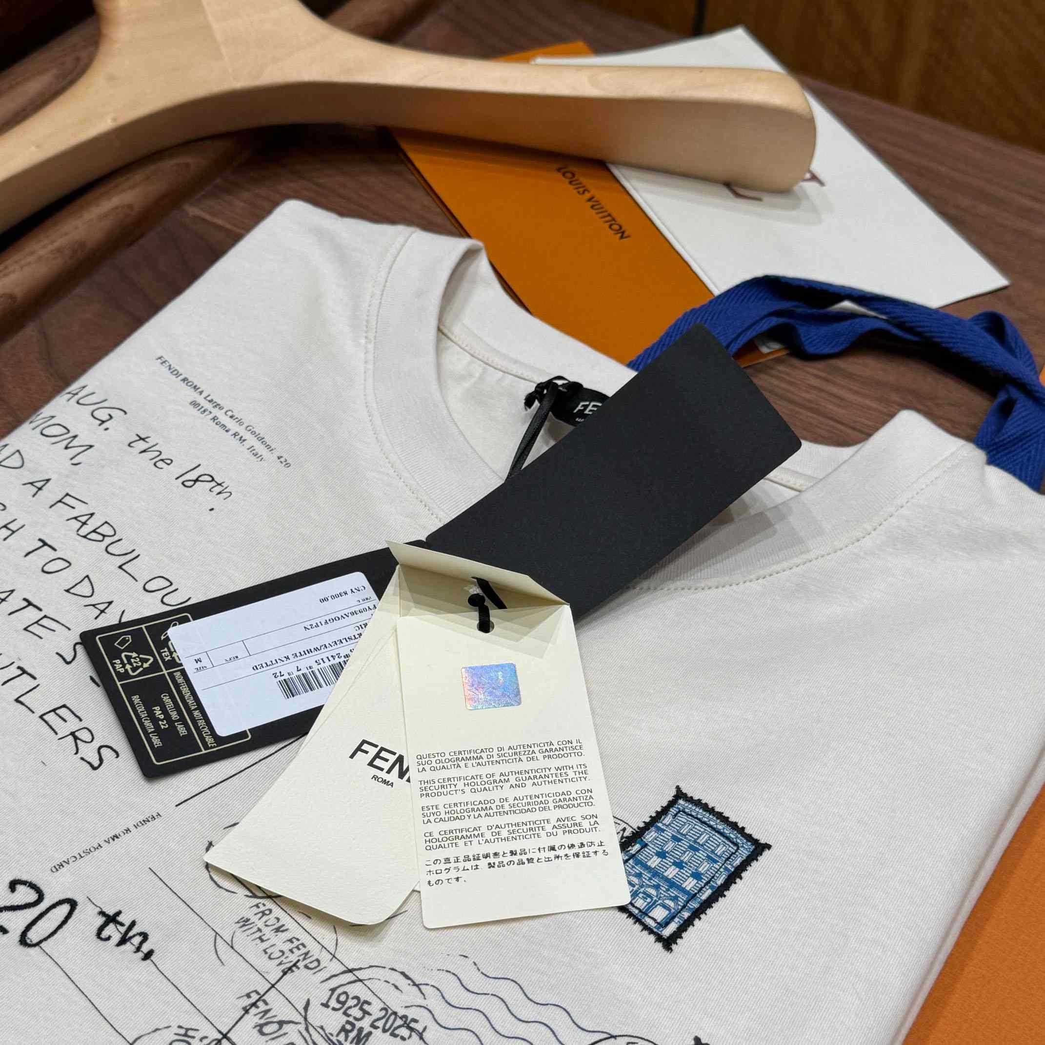 Fendi White Cotton T-shirt - DesignerGu