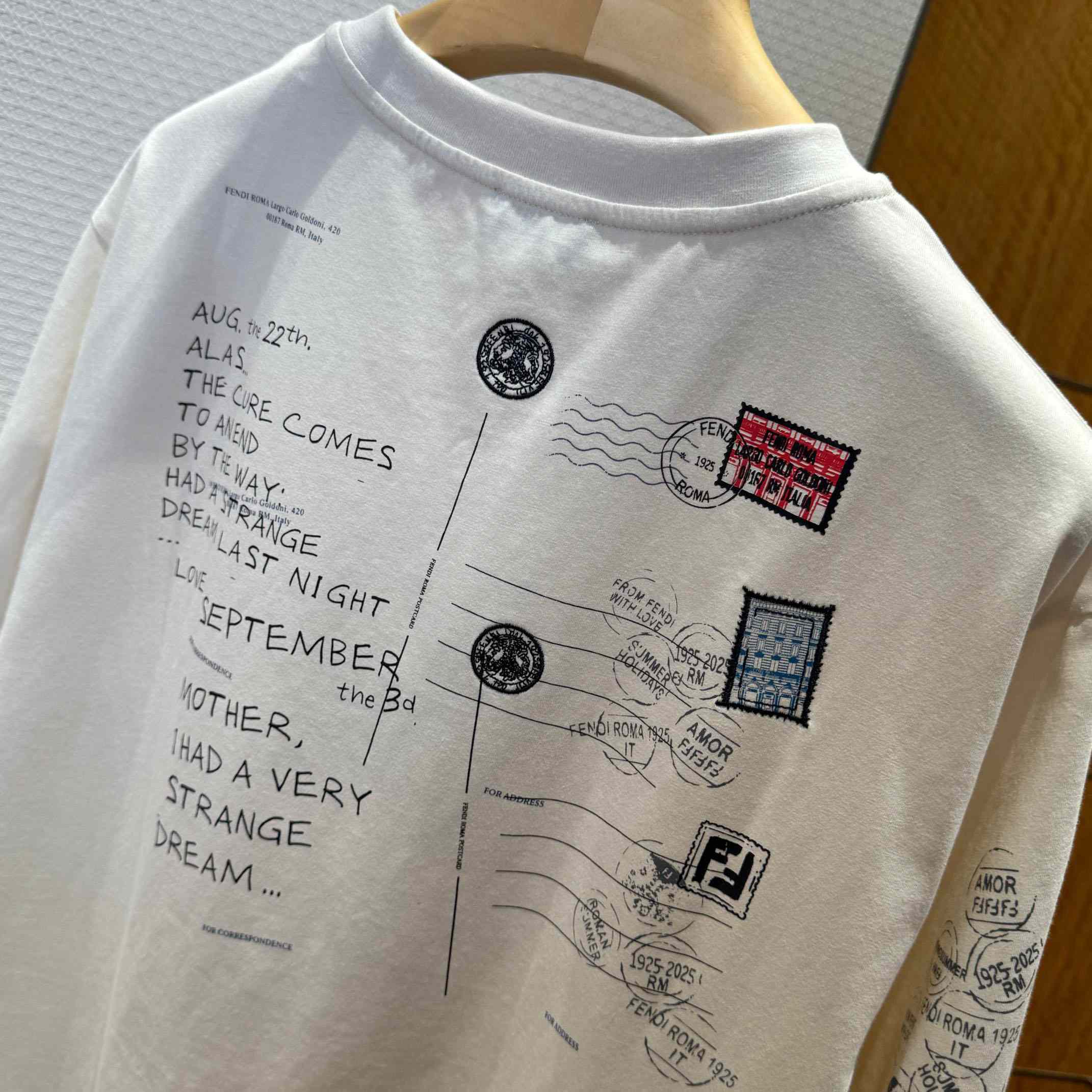 Fendi White Cotton T-shirt - DesignerGu