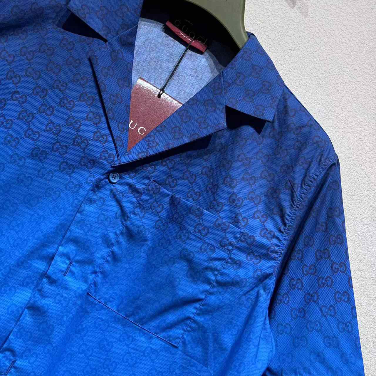 Gucci Printed Cotton Poplin Bowling Shirt - DesignerGu