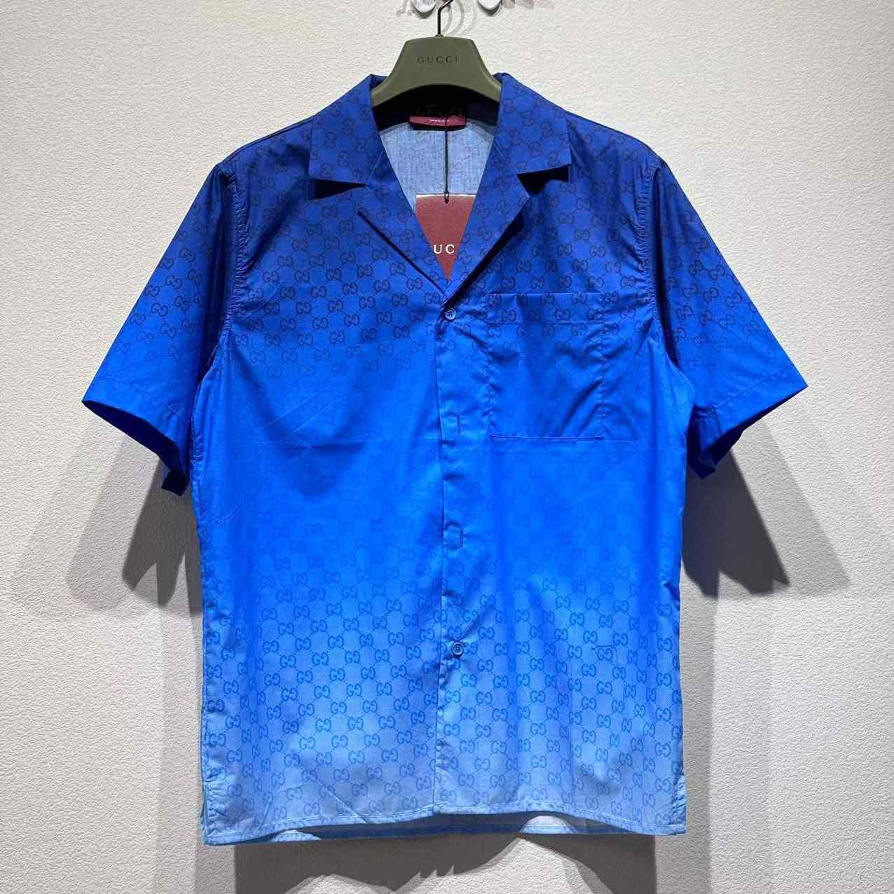 Gucci Printed Cotton Poplin Bowling Shirt - DesignerGu
