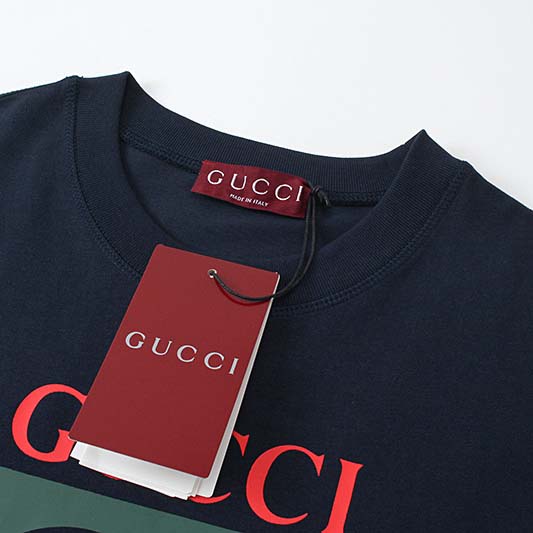 Gucci Cotton Jersey T-shirt With Gucci Print - DesignerGu