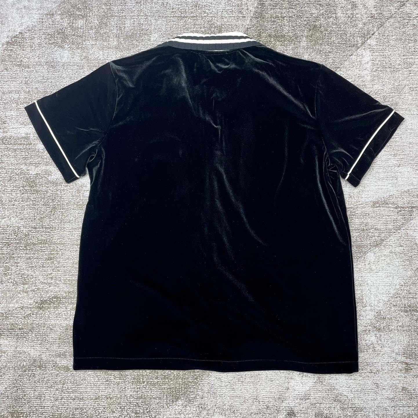 Casablanca Short-Sleeve Velour Shirt   c932 - DesignerGu