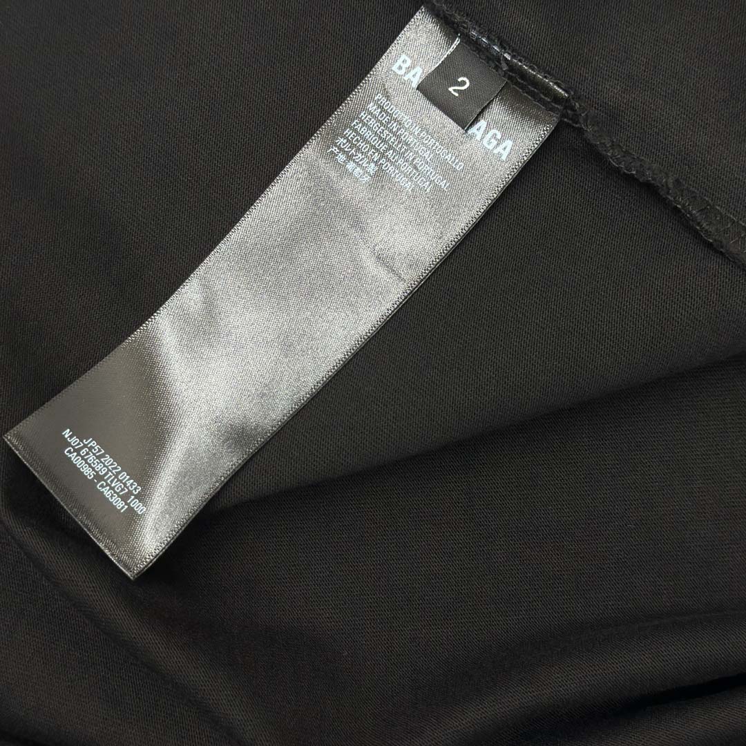 Balenciaga Painted T-Shirt Medium Fit In Faded Washed Black - DesignerGu