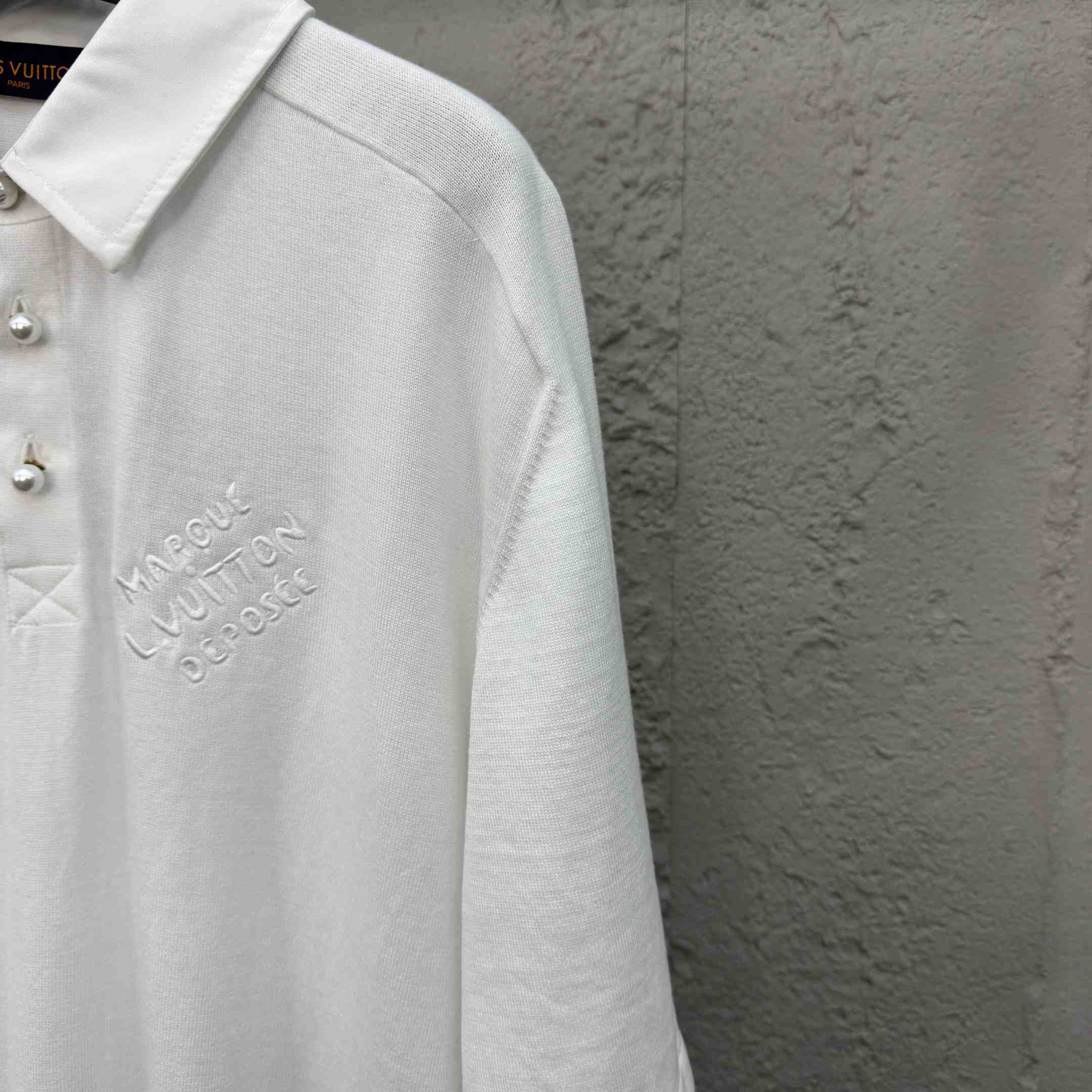 Louis Vuitton Embroidered Short-Sleeved Cotton Blend Polo Shirt   1AFQQA - DesignerGu