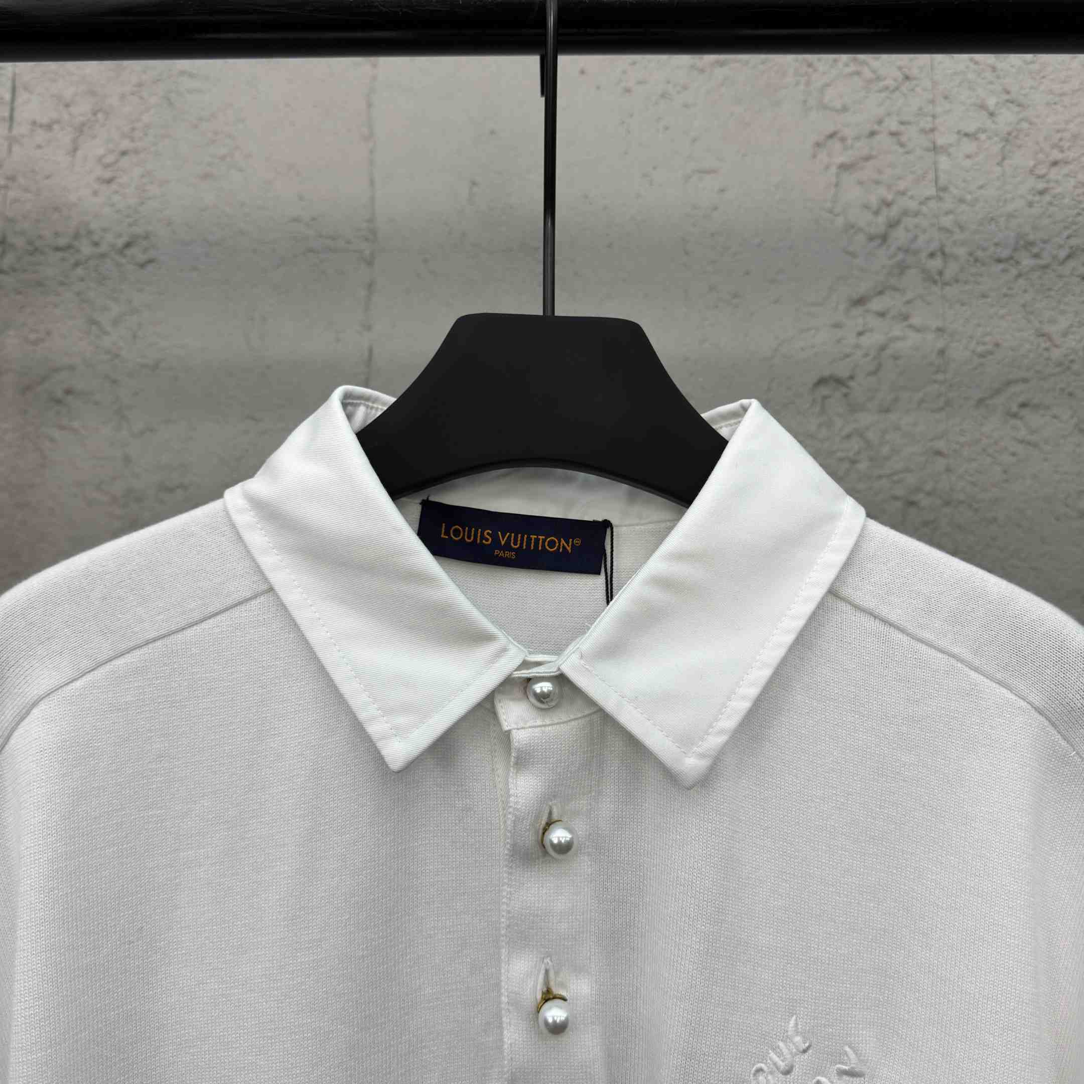 Louis Vuitton Embroidered Short-Sleeved Cotton Blend Polo Shirt   1AFQQA - DesignerGu