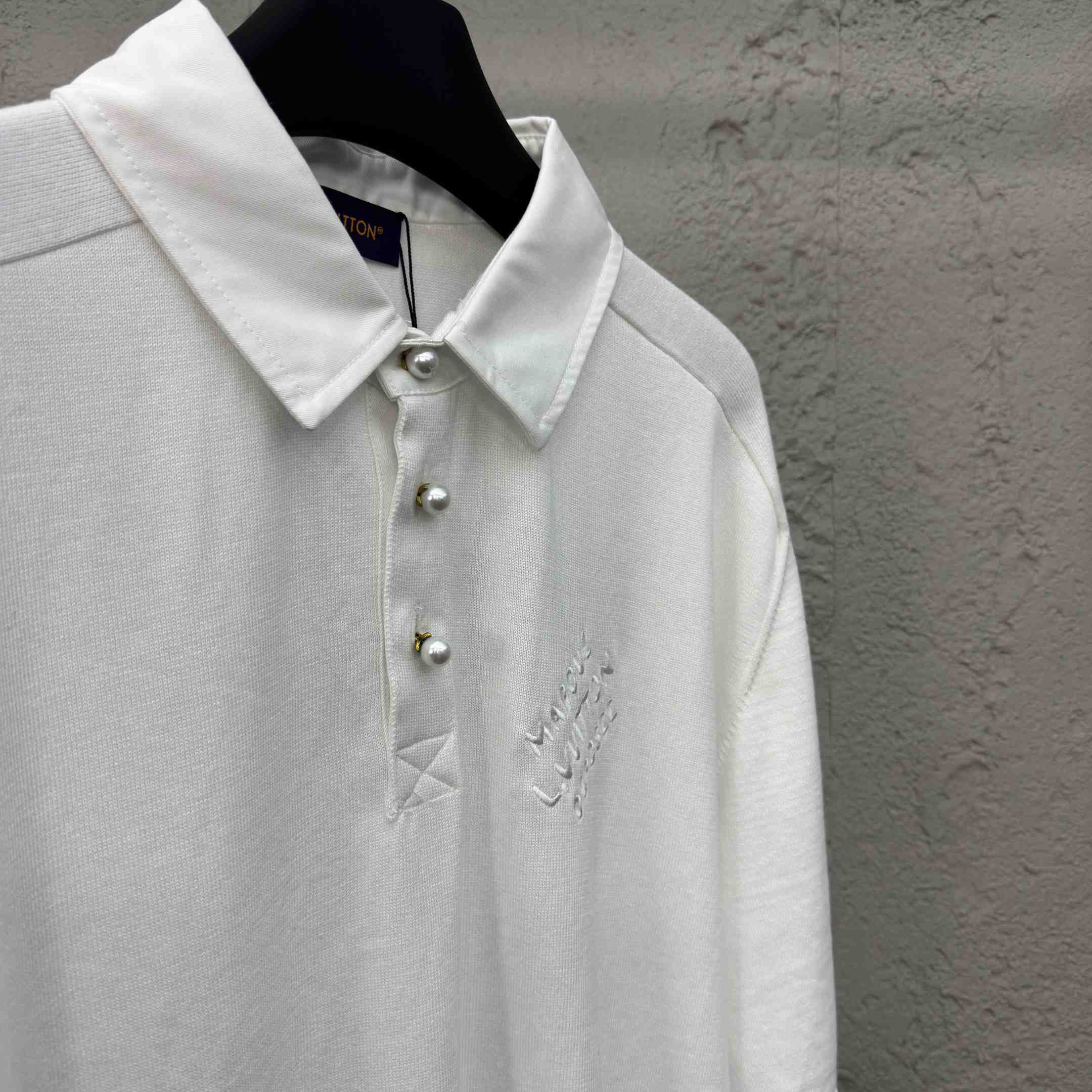 Louis Vuitton Embroidered Short-Sleeved Cotton Blend Polo Shirt   1AFQQA - DesignerGu