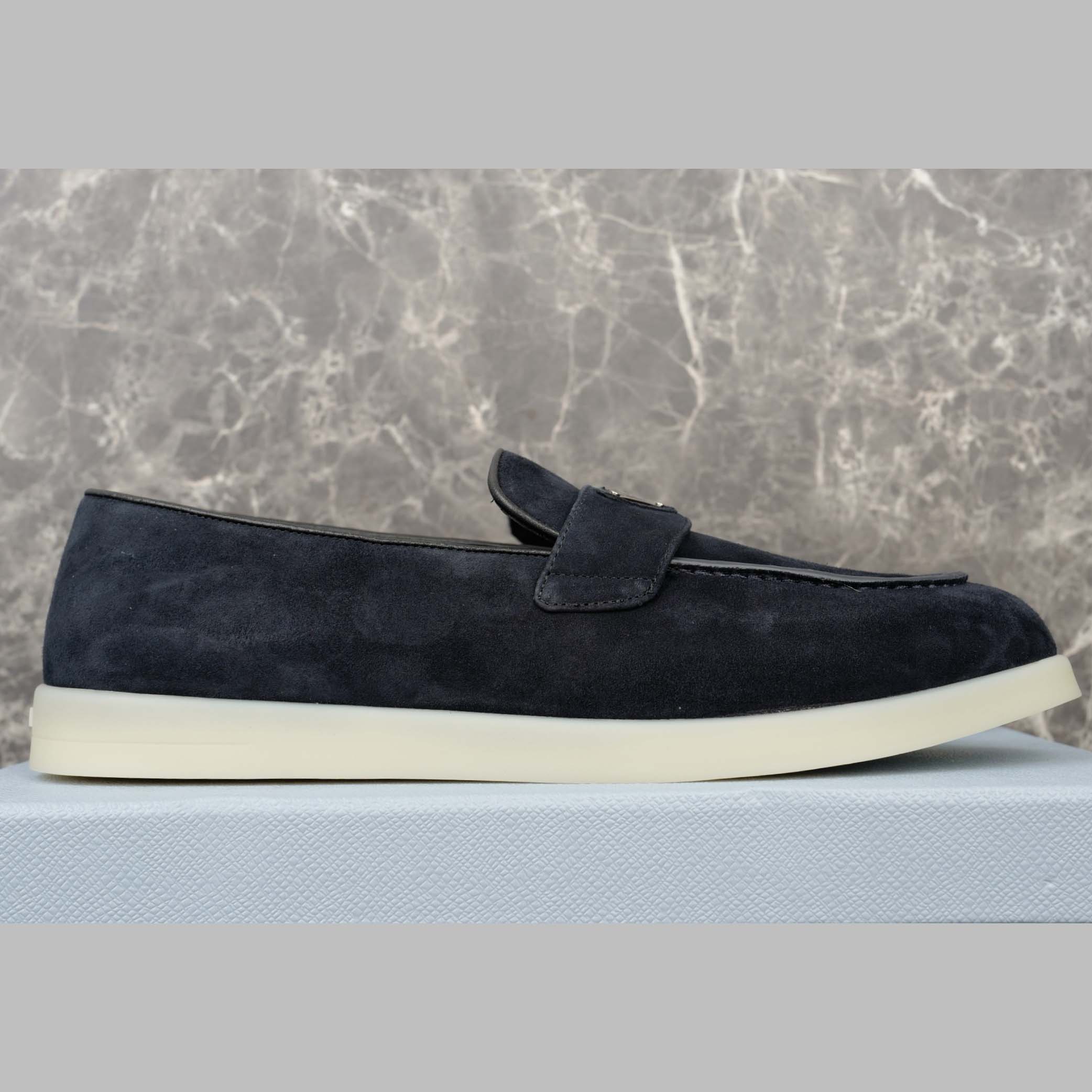 Prada Suede Leather Loafers - DesignerGu