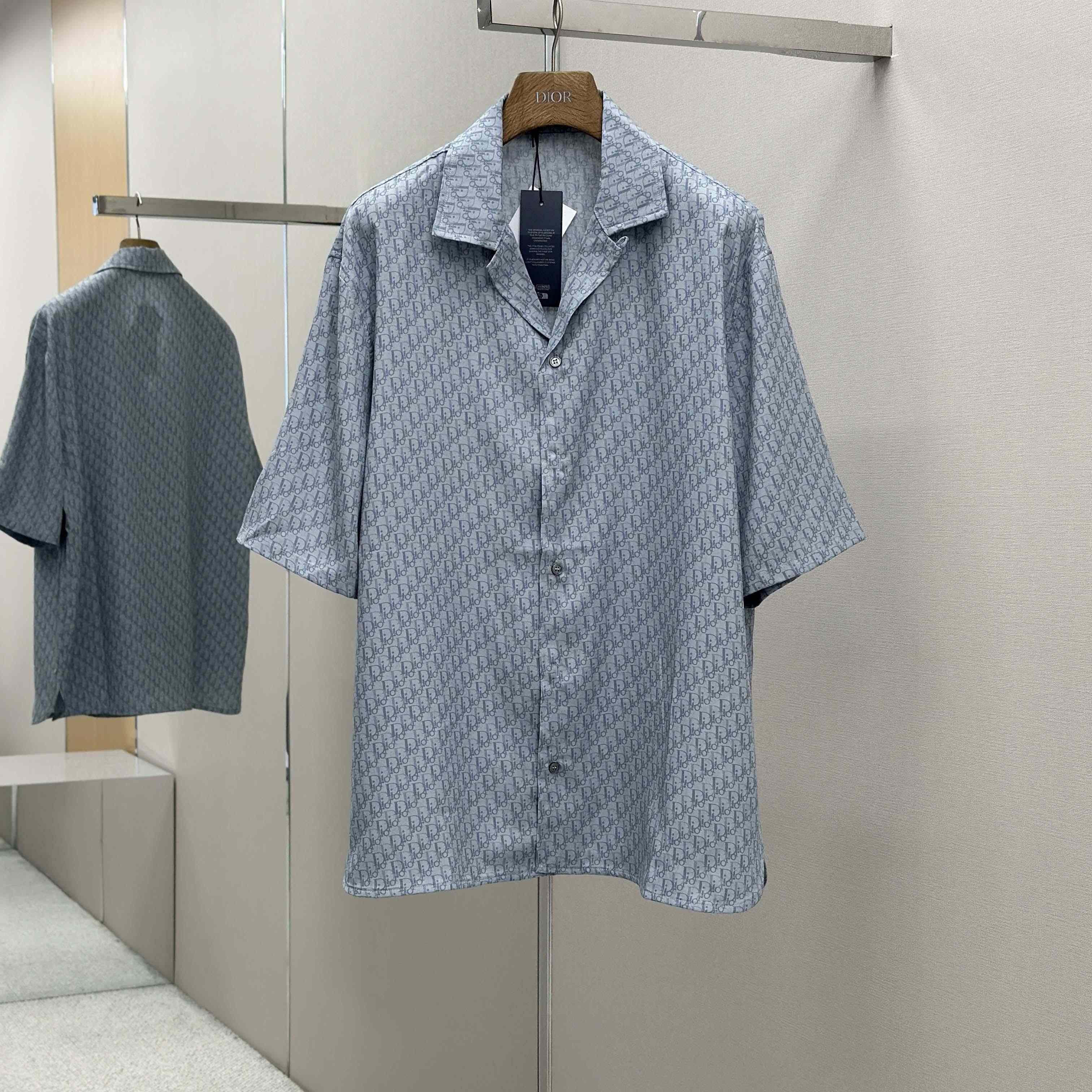 Dior Oblique Short-Sleeved Shirt - DesignerGu