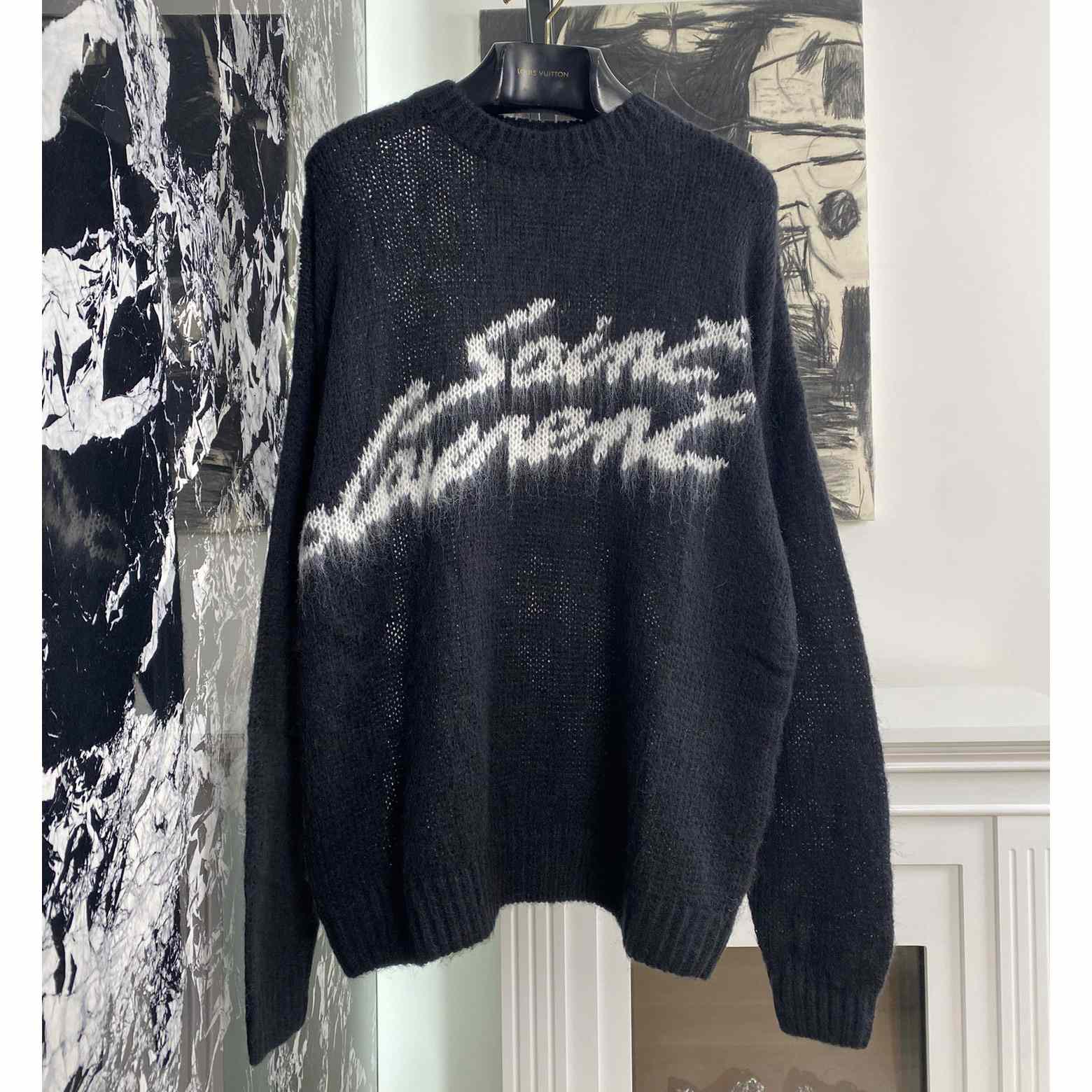 Saint Laurent 90s Sweater 'Noir/Naturel' yf1214(50% Off Sale) - DesignerGu