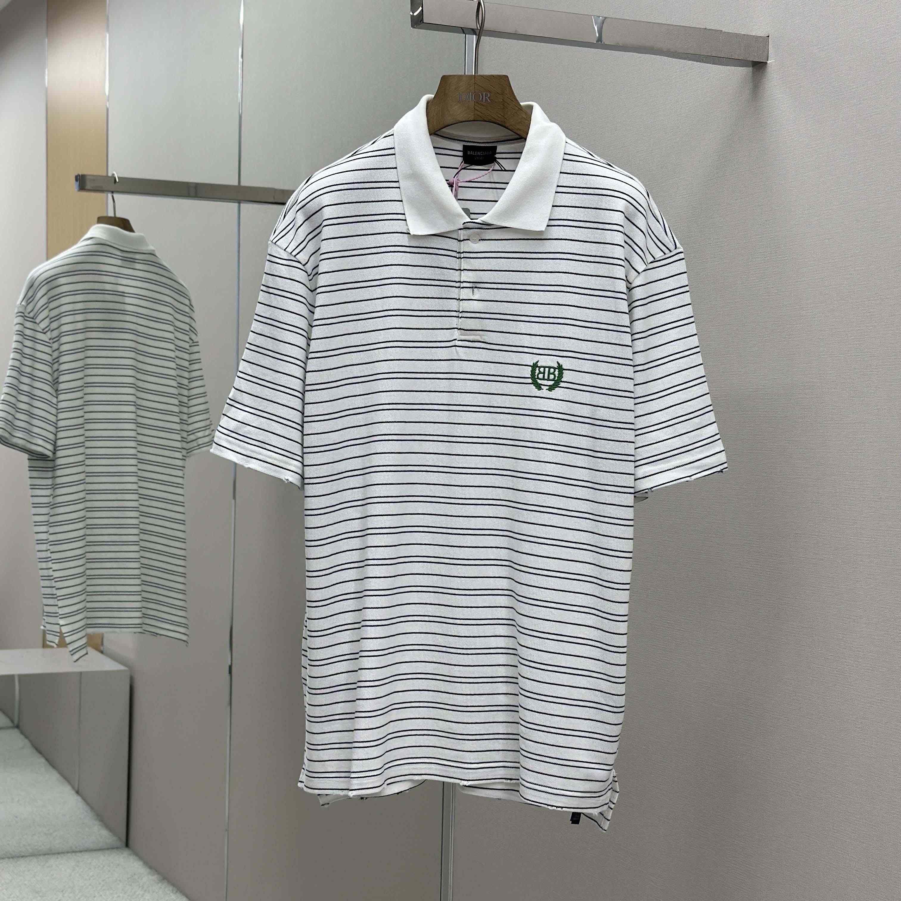 Balenciaga Logo-embroidered Polo Shirt - DesignerGu