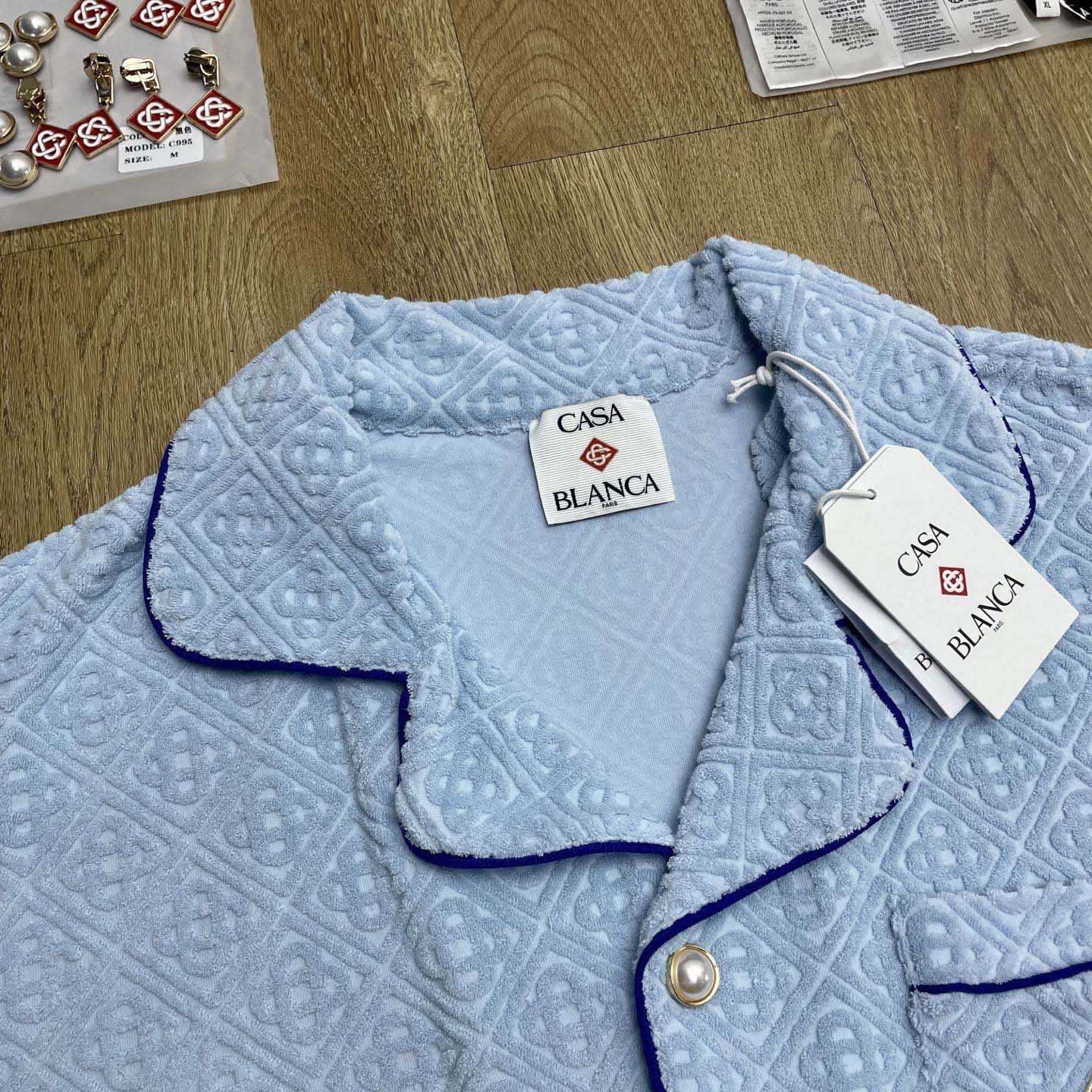 Casablanca Monogram Jacquard Towelling Short Sleeve Shirt   c1026 - DesignerGu