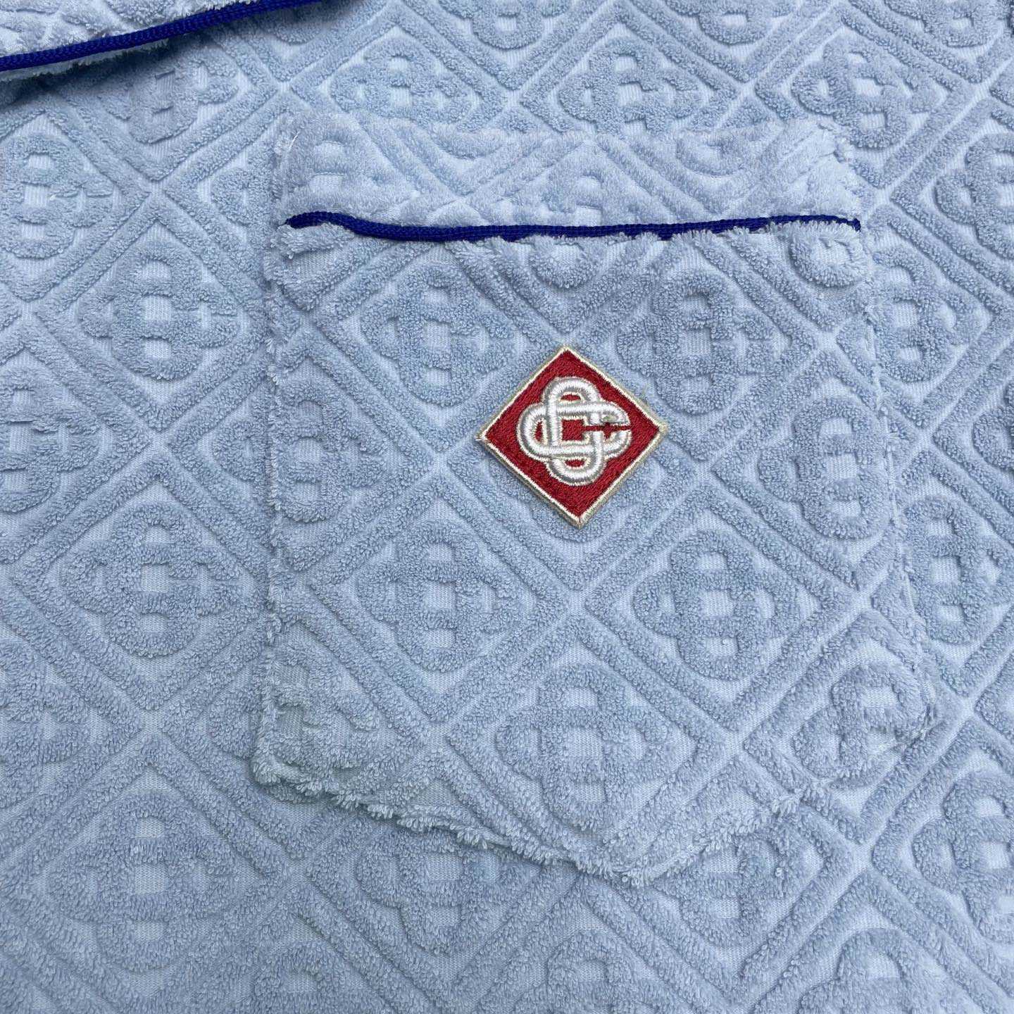 Casablanca Monogram Jacquard Towelling Short Sleeve Shirt   c1026 - DesignerGu
