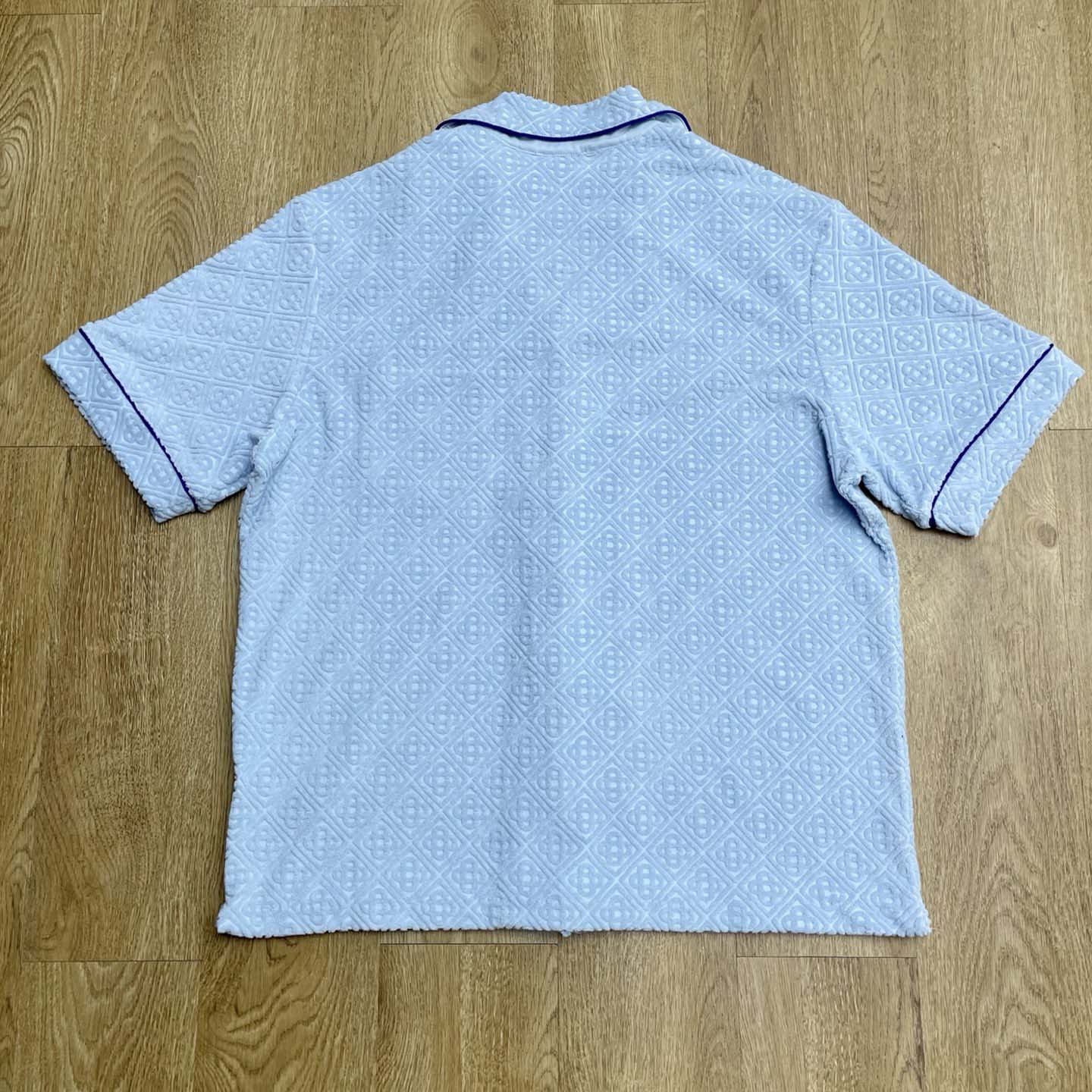 Casablanca Monogram Jacquard Towelling Short Sleeve Shirt   c1026 - DesignerGu