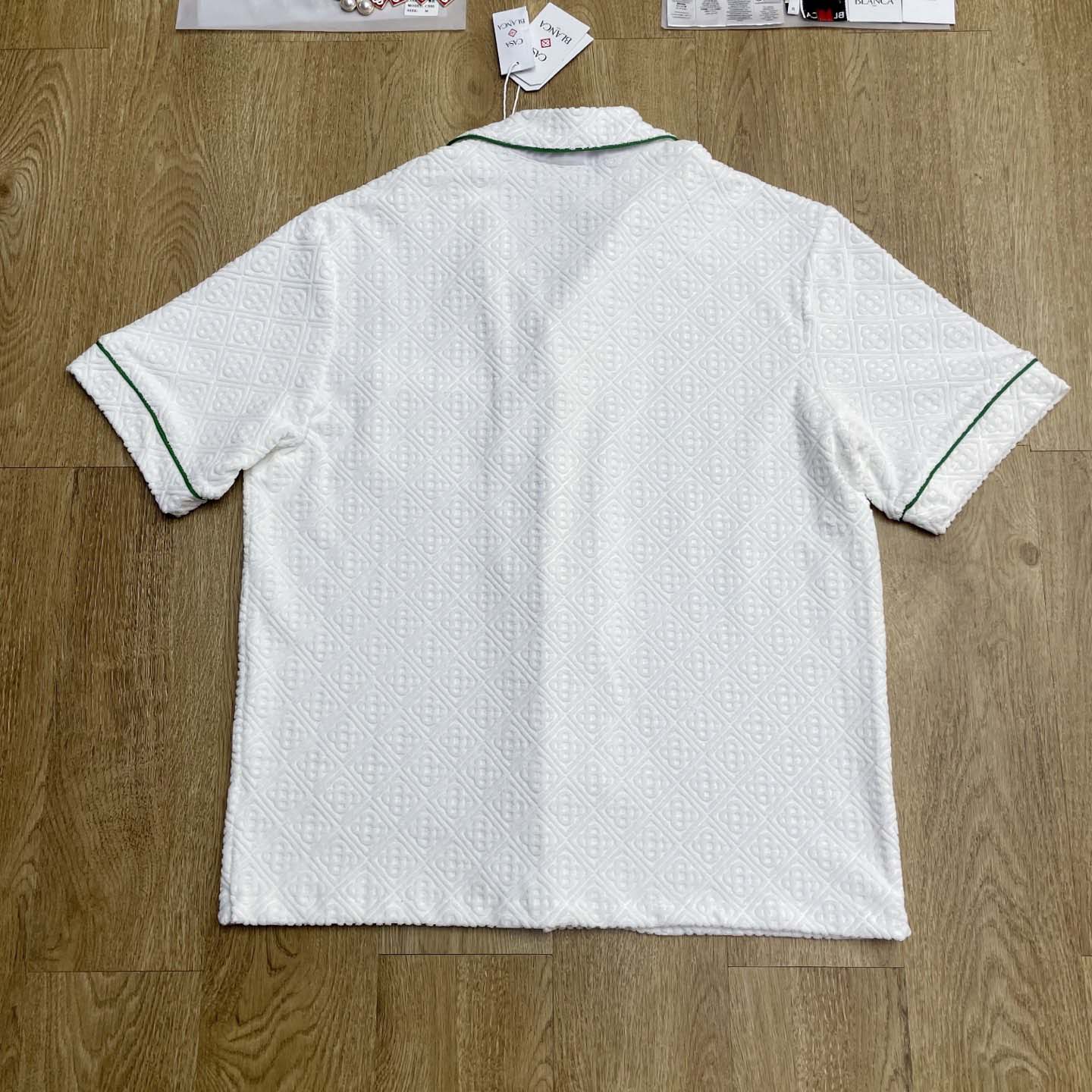 Casablanca Monogram Jacquard Towelling Short Sleeve Shirt   c1030 - DesignerGu