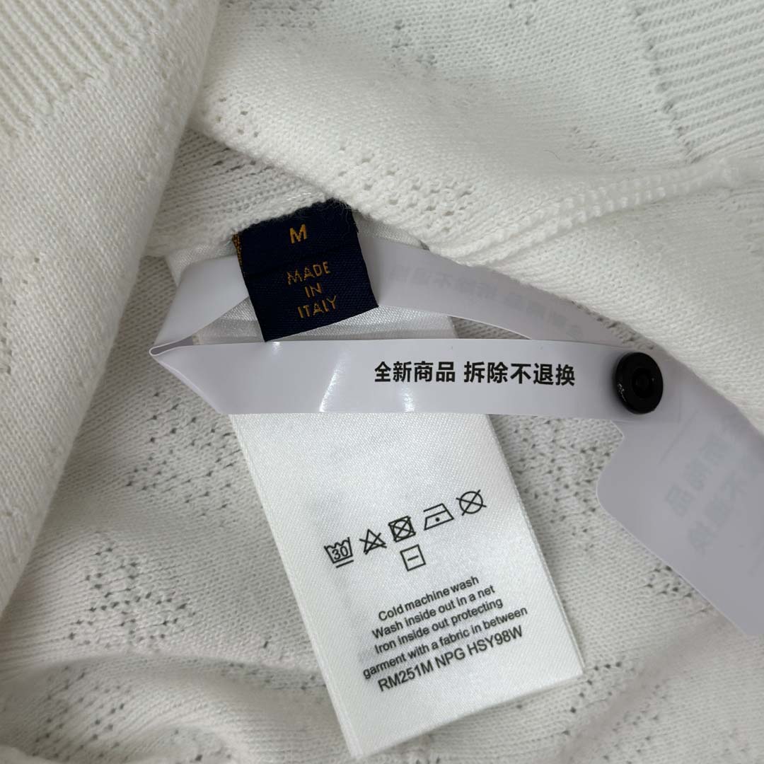 Louis Vuitton Monogram Pointelle Cotton Pullover   1AGJHC - DesignerGu