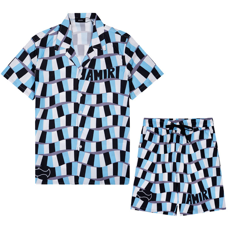 Amiri Silk Shirt And Short - DesignerGu