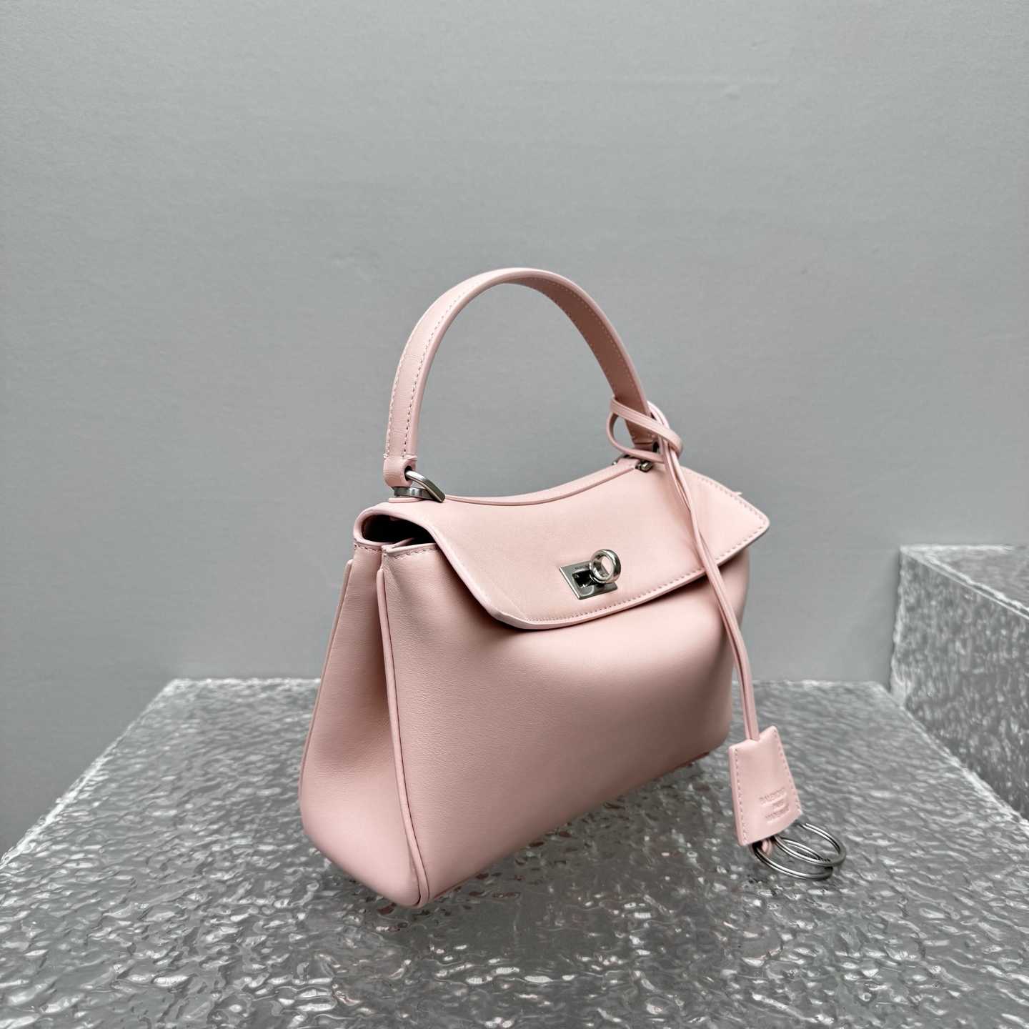 Balenciaga Rodeo Handbag Mini In Suede Pink - DesignerGu