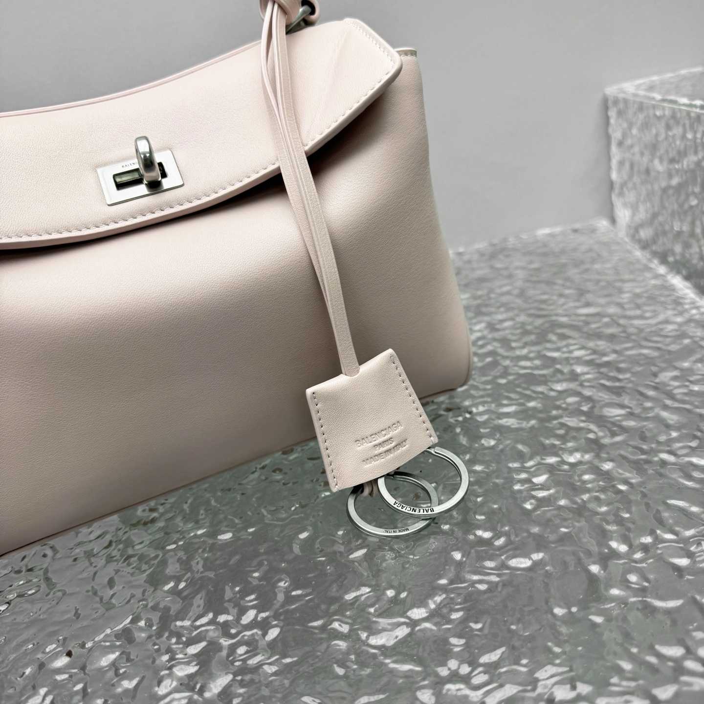 Balenciaga Rodeo Handbag Mini In Suede Pink - DesignerGu