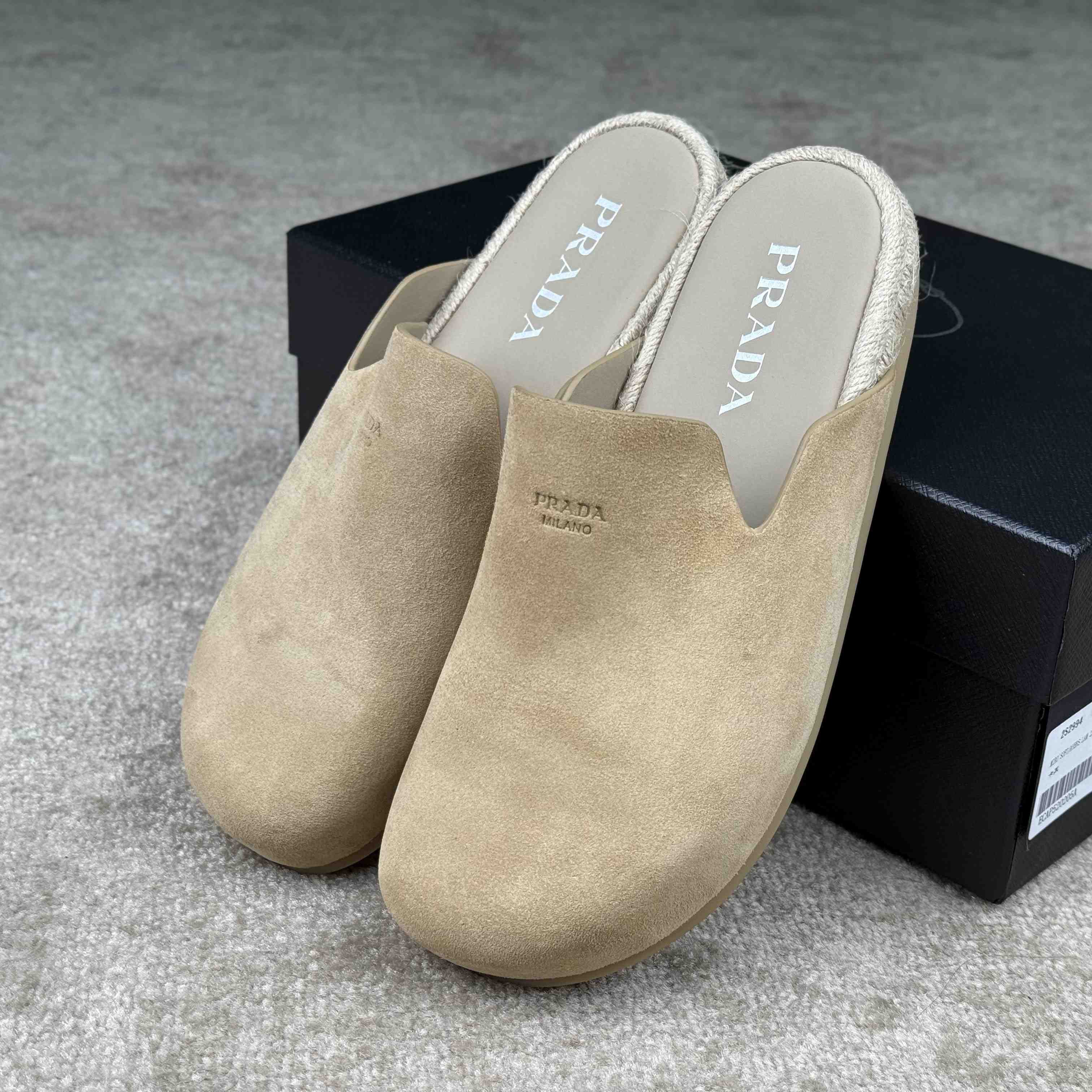 Prada Suede Mules - DesignerGu