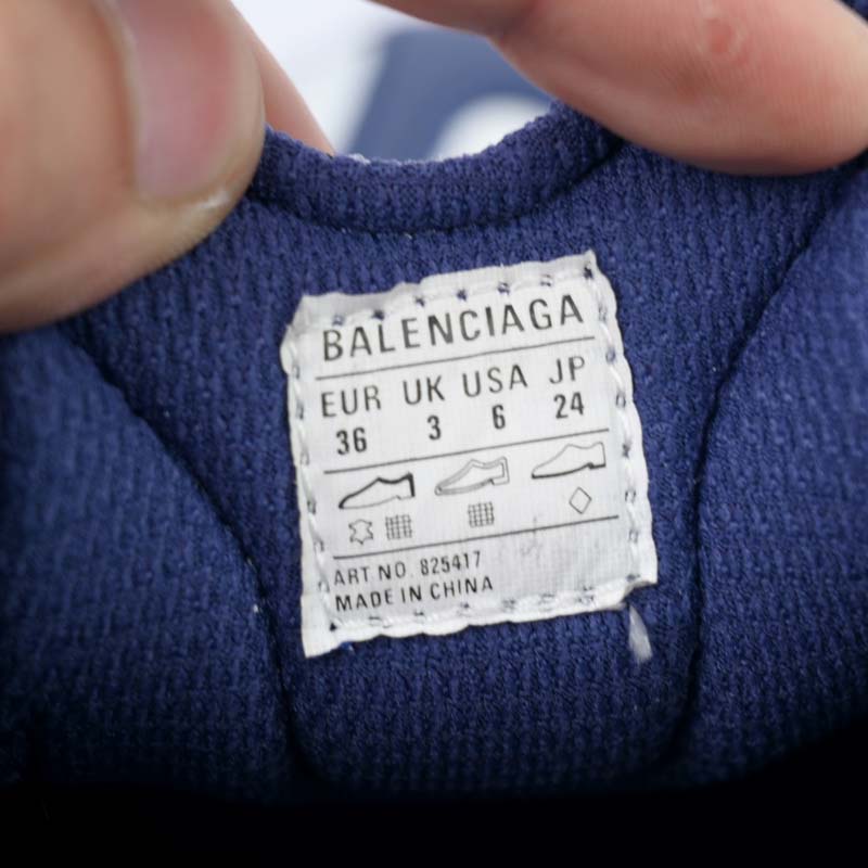 Balenciaga Monday Shoe In Navy And White Cowskin And Polyester - DesignerGu